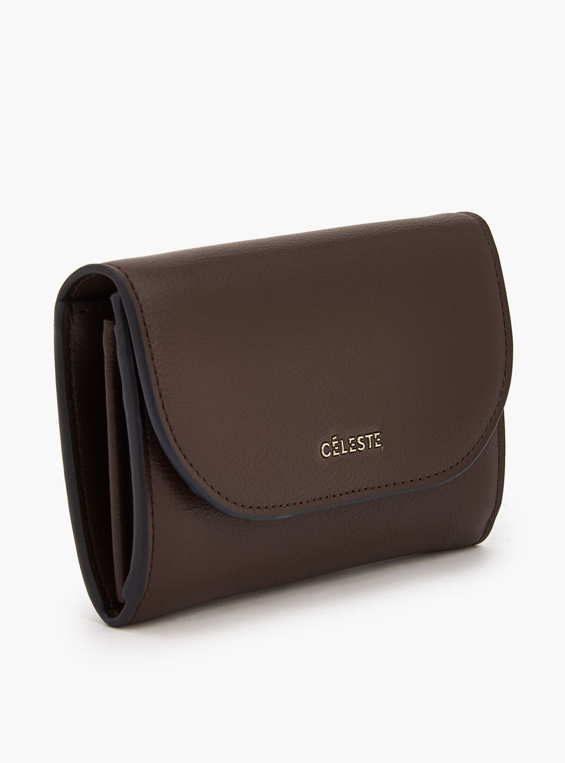 Celeste Solid Wallet with Button Closure-women-bagsandwallets-wallets-image-2