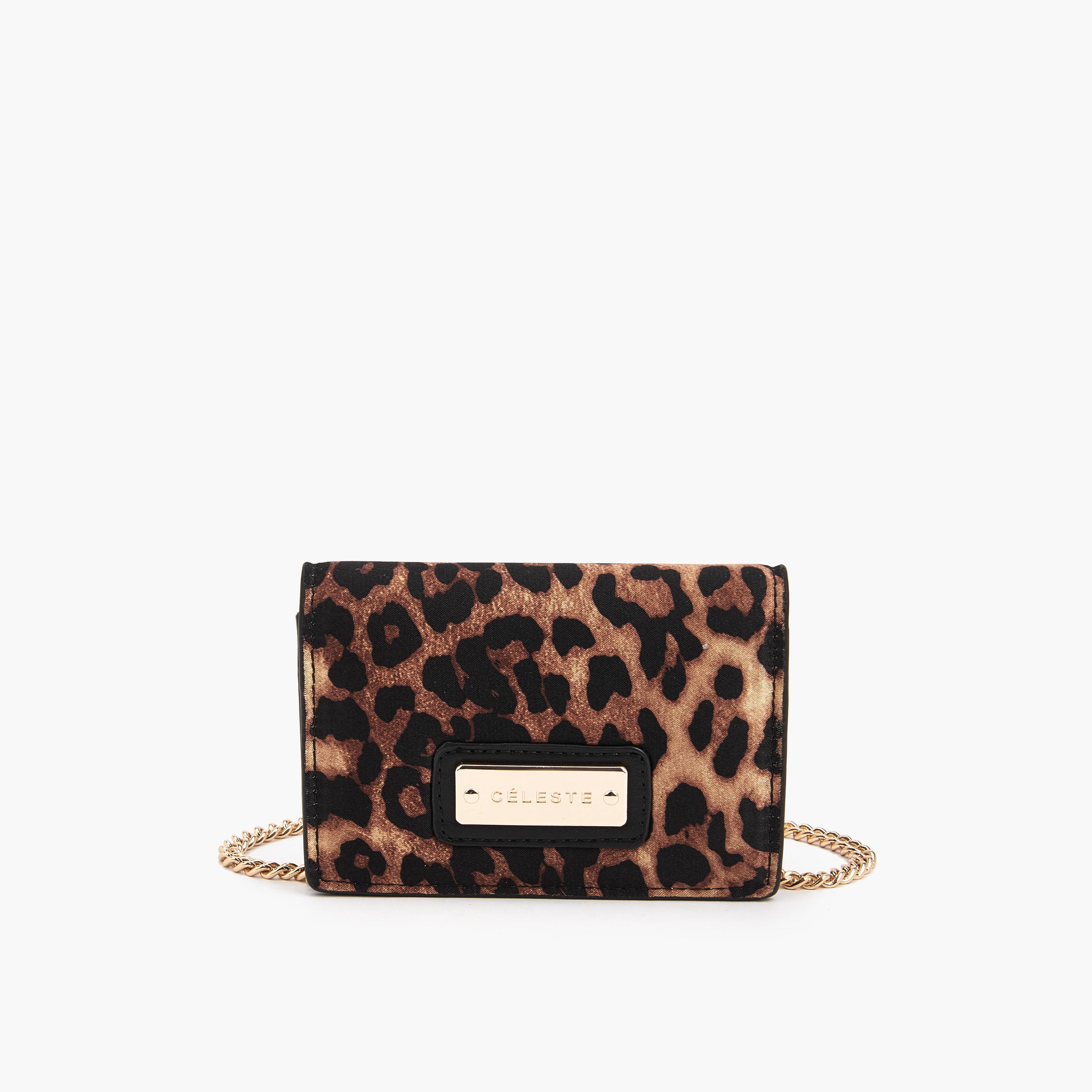 Celeste Animal Print Crossbody Bag with Chain Strap-women-bagsandwallets-handbags-image-1