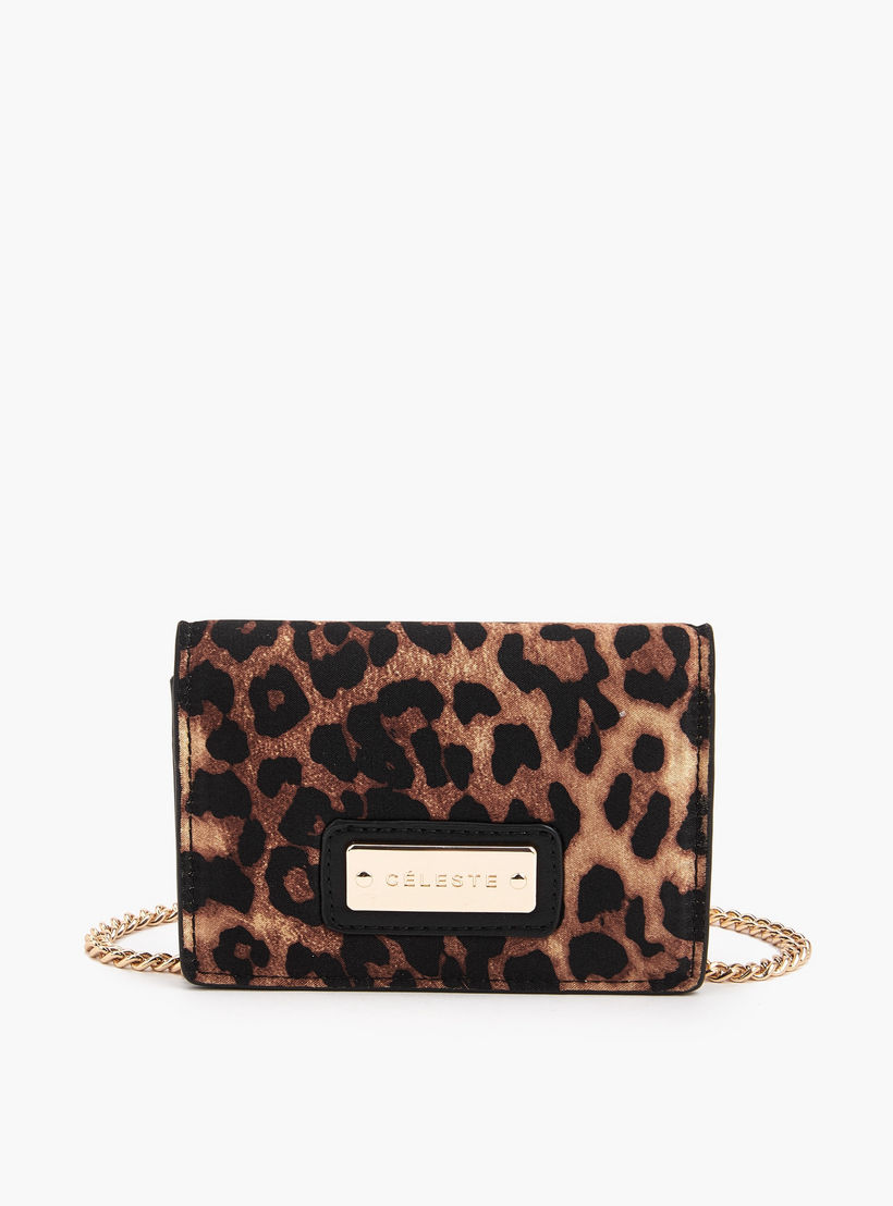 Celeste Animal Print Crossbody Bag with Chain Strap-women-bagsandwallets-handbags-image-1