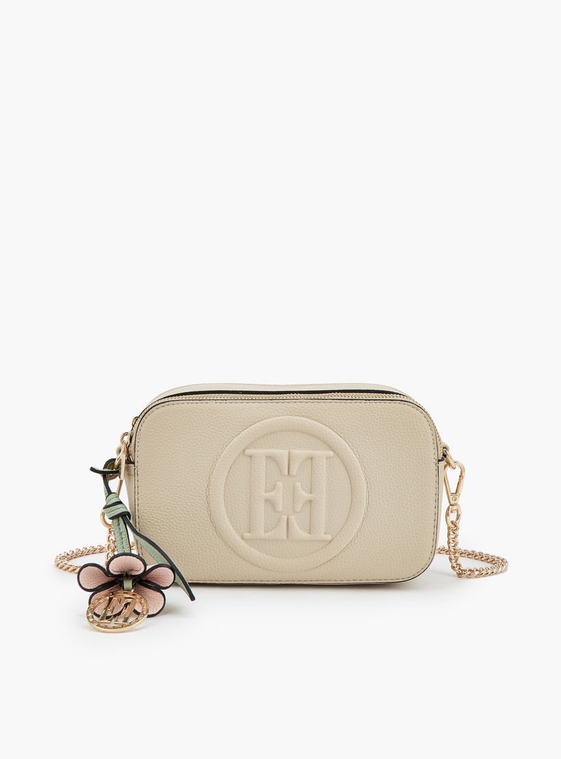 Elle Monogram Embossed Crossbody Bag with Chain Strap-women-bagsandwallets-handbags-image-1