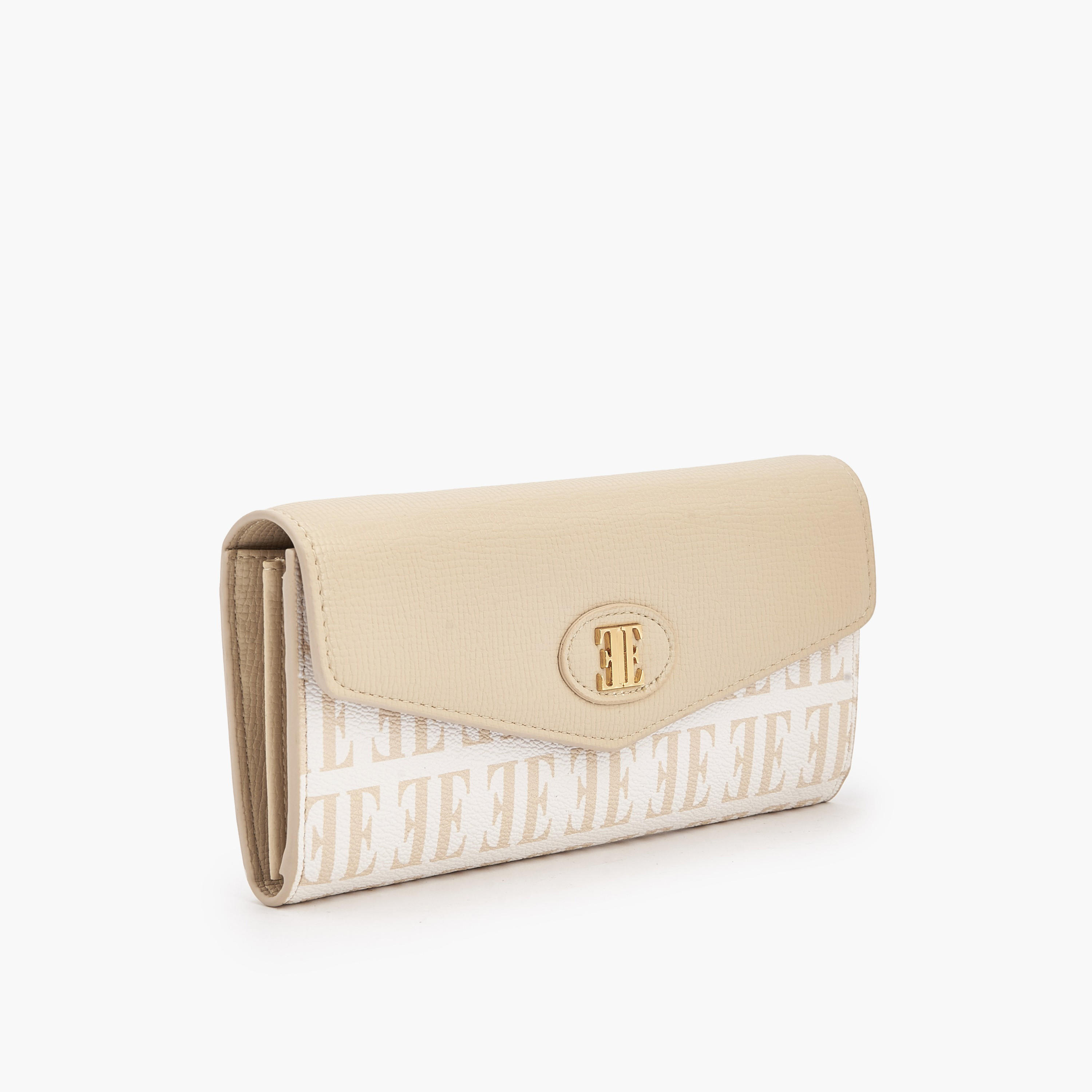 محفظة بطبعات مونوجرام وزر إغلاق كبس من إيل-women-bagsandwallets-wallets-image-2