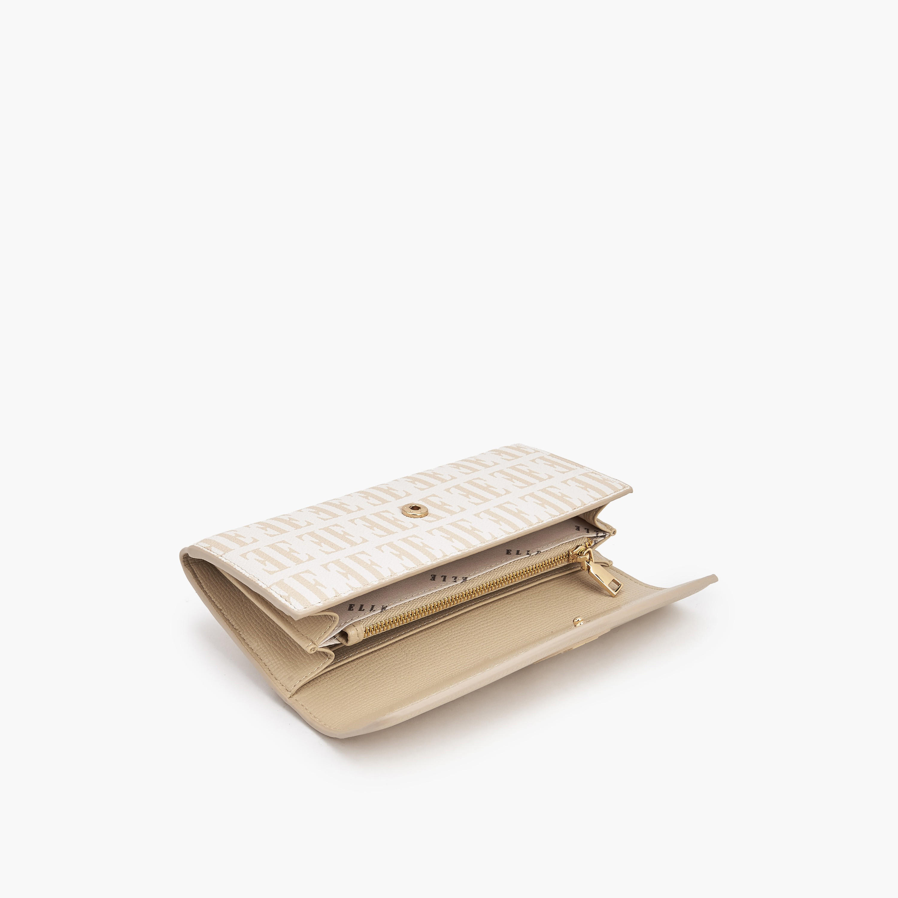 محفظة بطبعات مونوجرام وزر إغلاق كبس من إيل-women-bagsandwallets-wallets-image-6