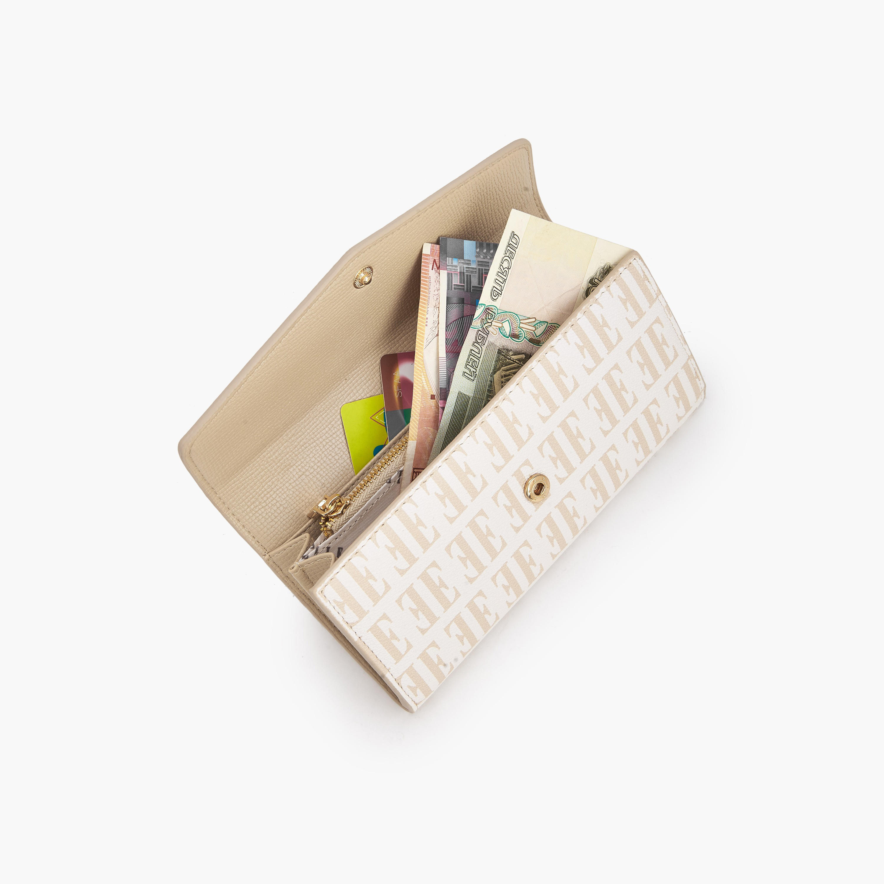 محفظة بطبعات مونوجرام وزر إغلاق كبس من إيل-women-bagsandwallets-wallets-image-7