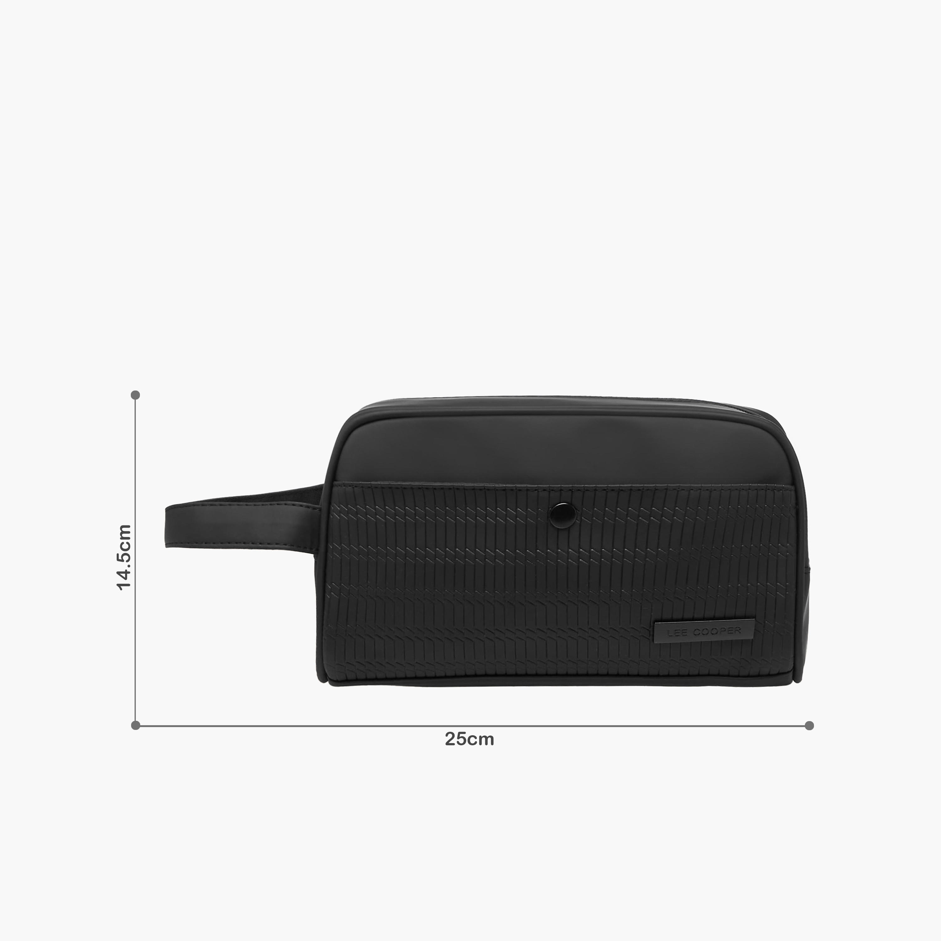 Lee Cooper Textured Pouch with Zip Closure-travel-accessories-image-2