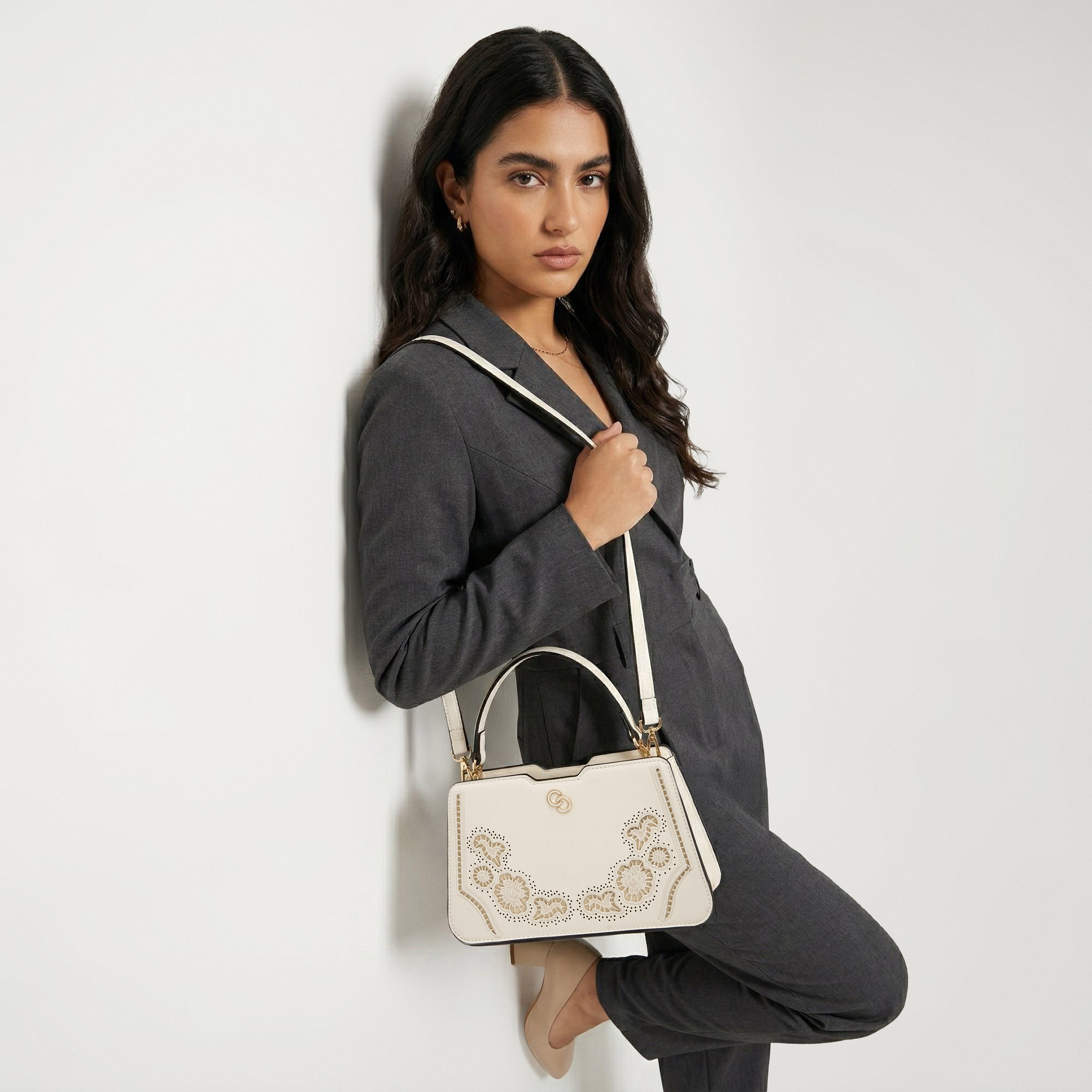 Celeste Cutwork Shoulder Bag with Detachable Straps-women-bagsandwallets-handbags-image-2