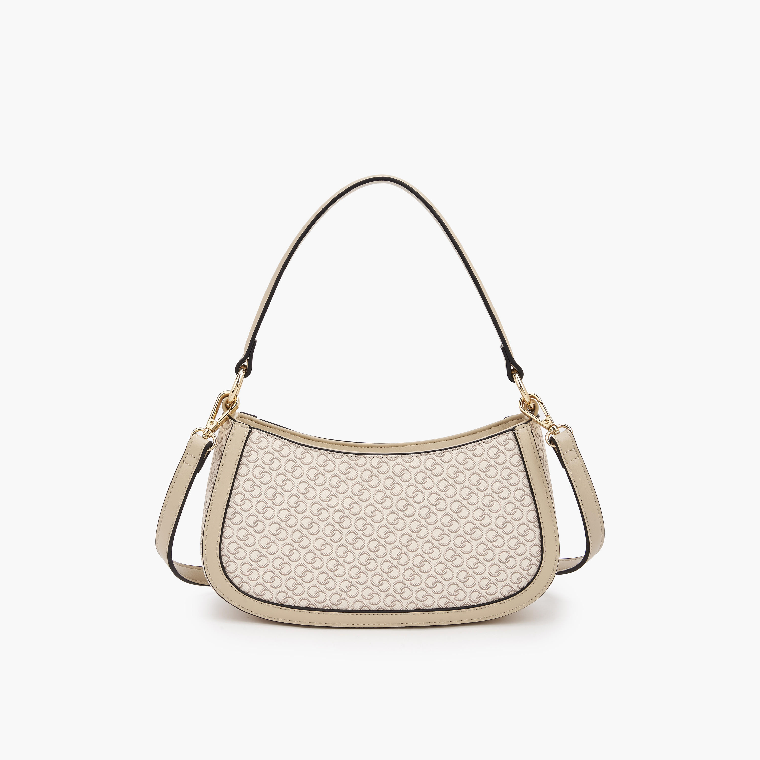 Celeste Monogram Print Shoulder Bag with Zip Closure-women-bagsandwallets-handbags-image-6
