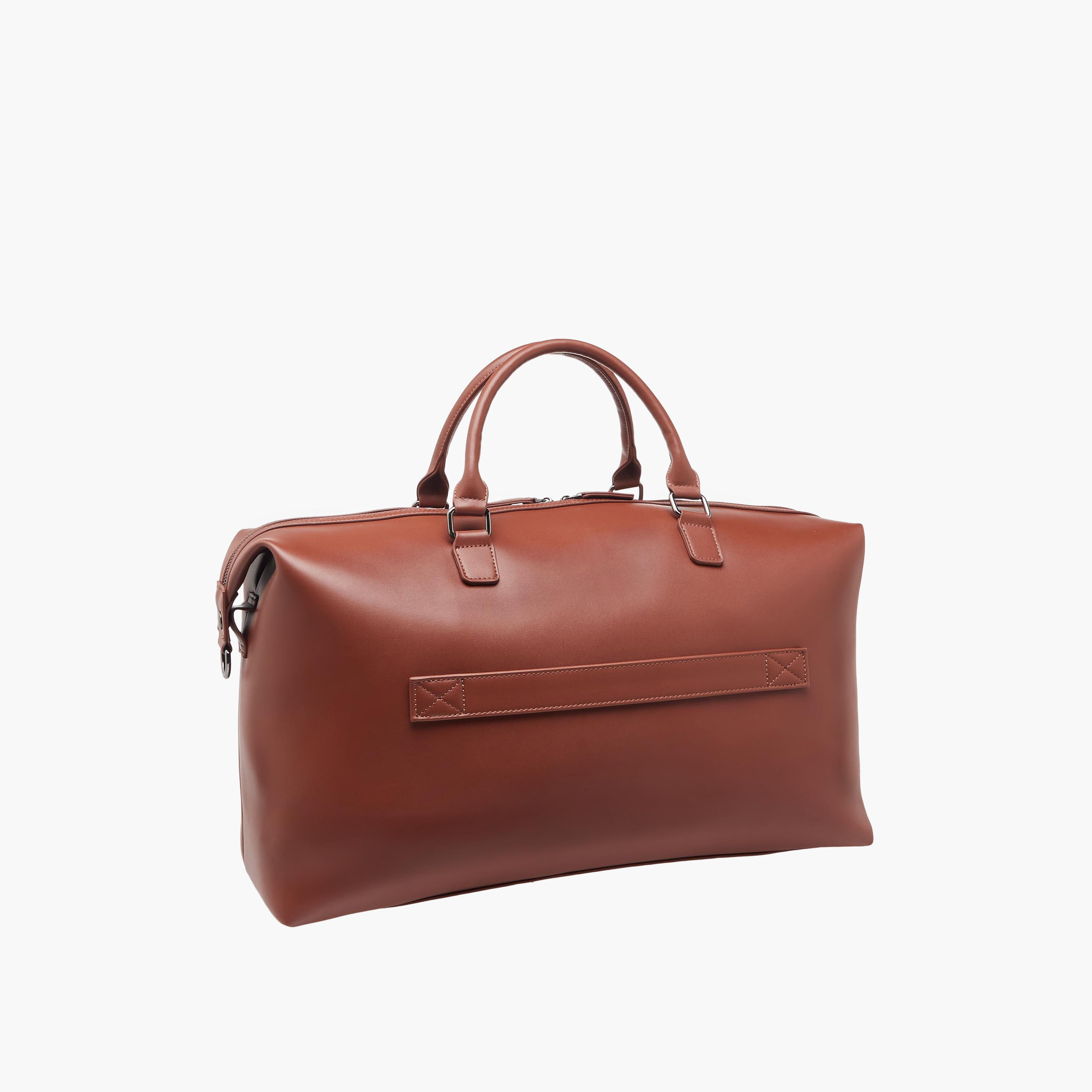 شنطة دفل بنقوش مونوجرام وسحّاب وحزام قابل للفصل من دوتشيني-travel-luggagesandbags-dufflebags-image-4