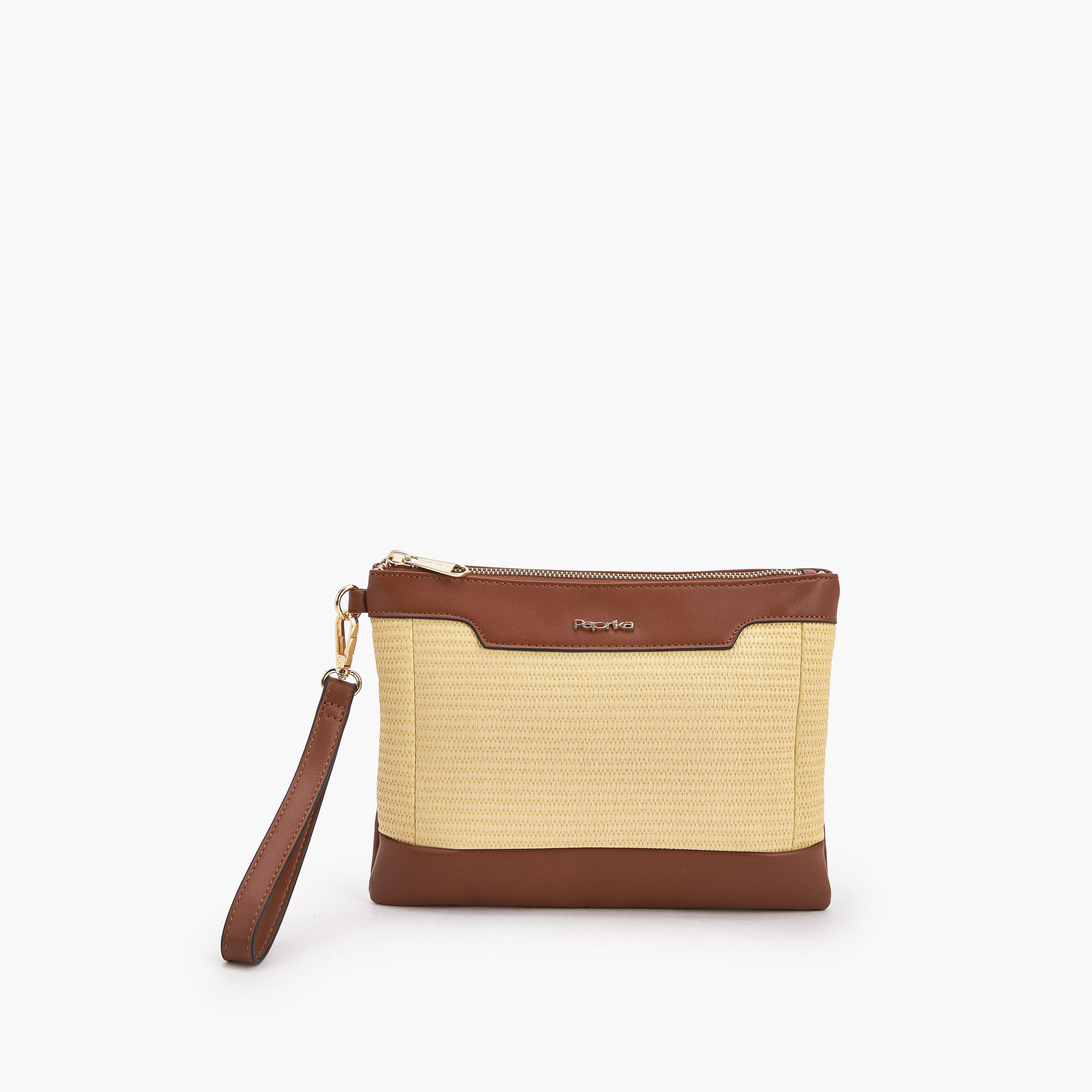 Paprika Textured Clutch with Detachable Wristlet Strap-women-bagsandwallets-handbags-image-1