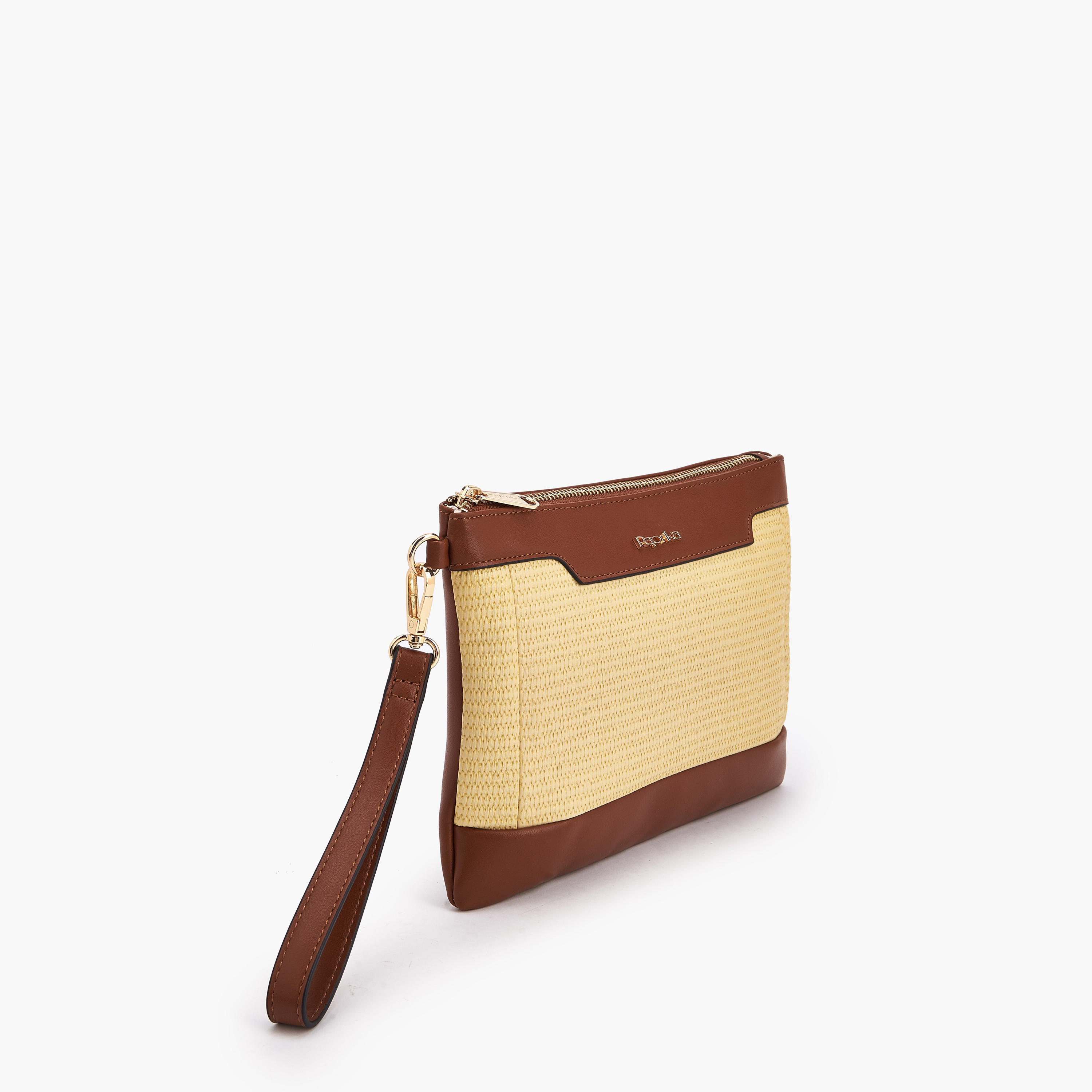 Paprika Textured Clutch with Detachable Wristlet Strap-women-bagsandwallets-handbags-image-2