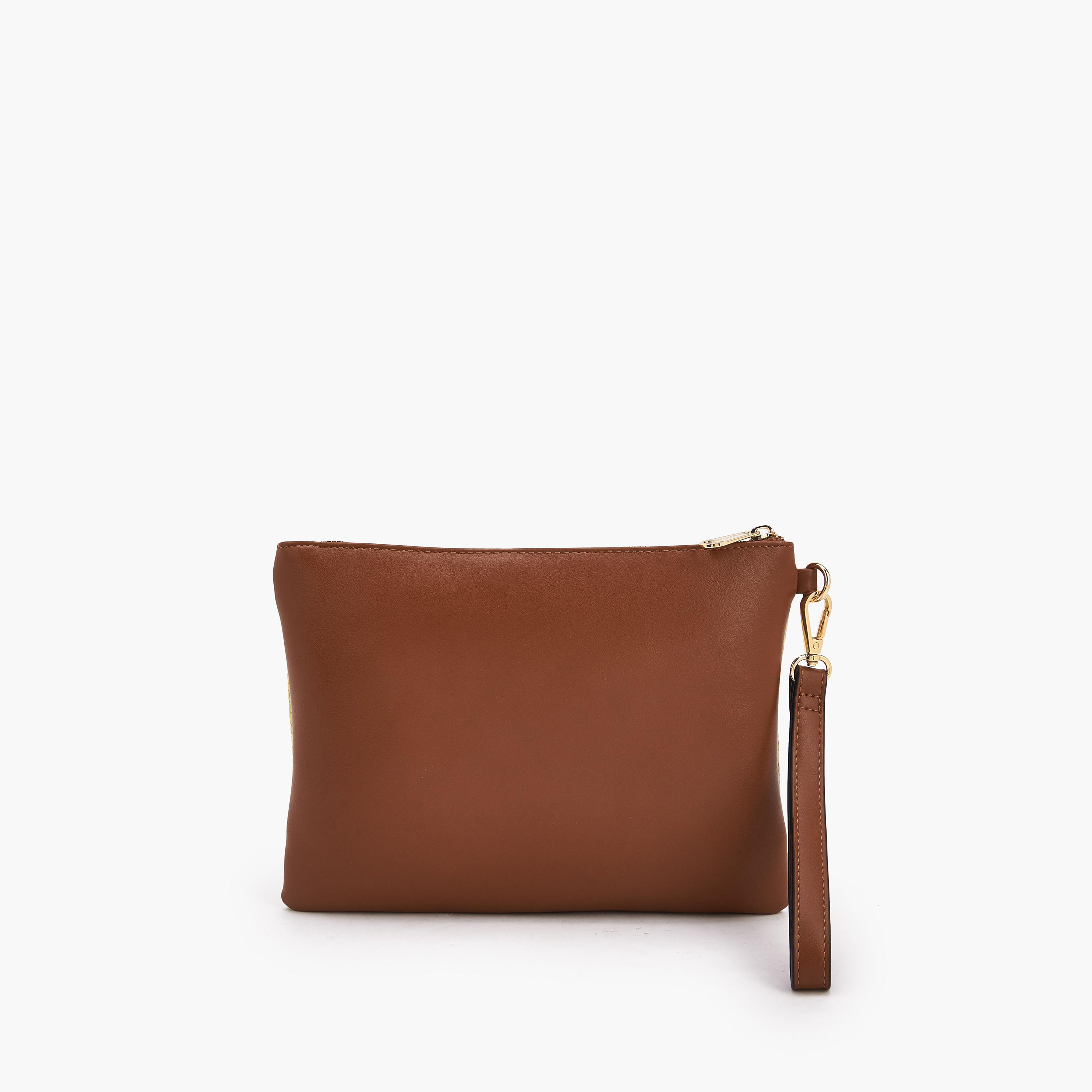 Paprika Textured Clutch with Detachable Wristlet Strap-women-bagsandwallets-handbags-image-4