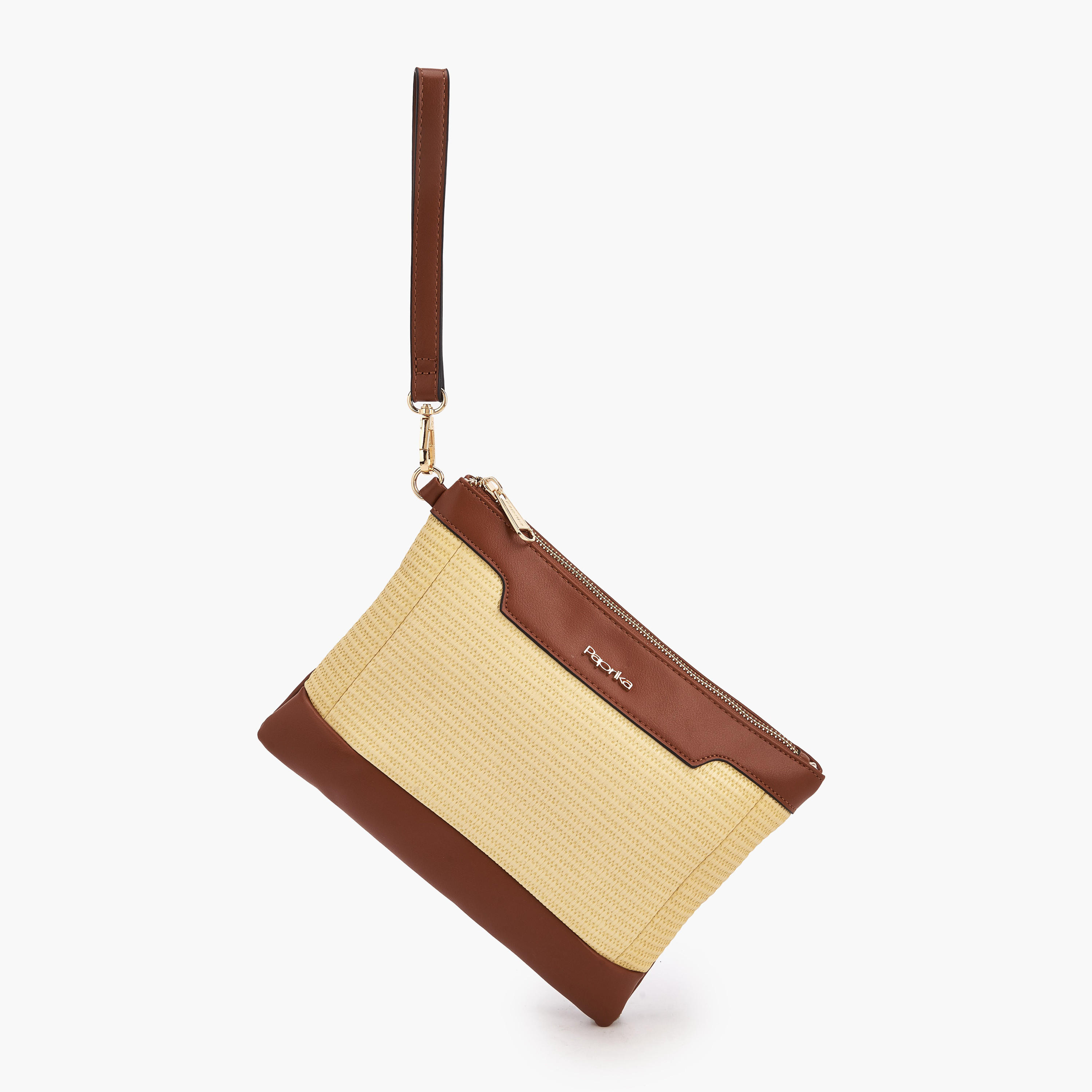 Paprika Textured Clutch with Detachable Wristlet Strap-women-bagsandwallets-handbags-image-6