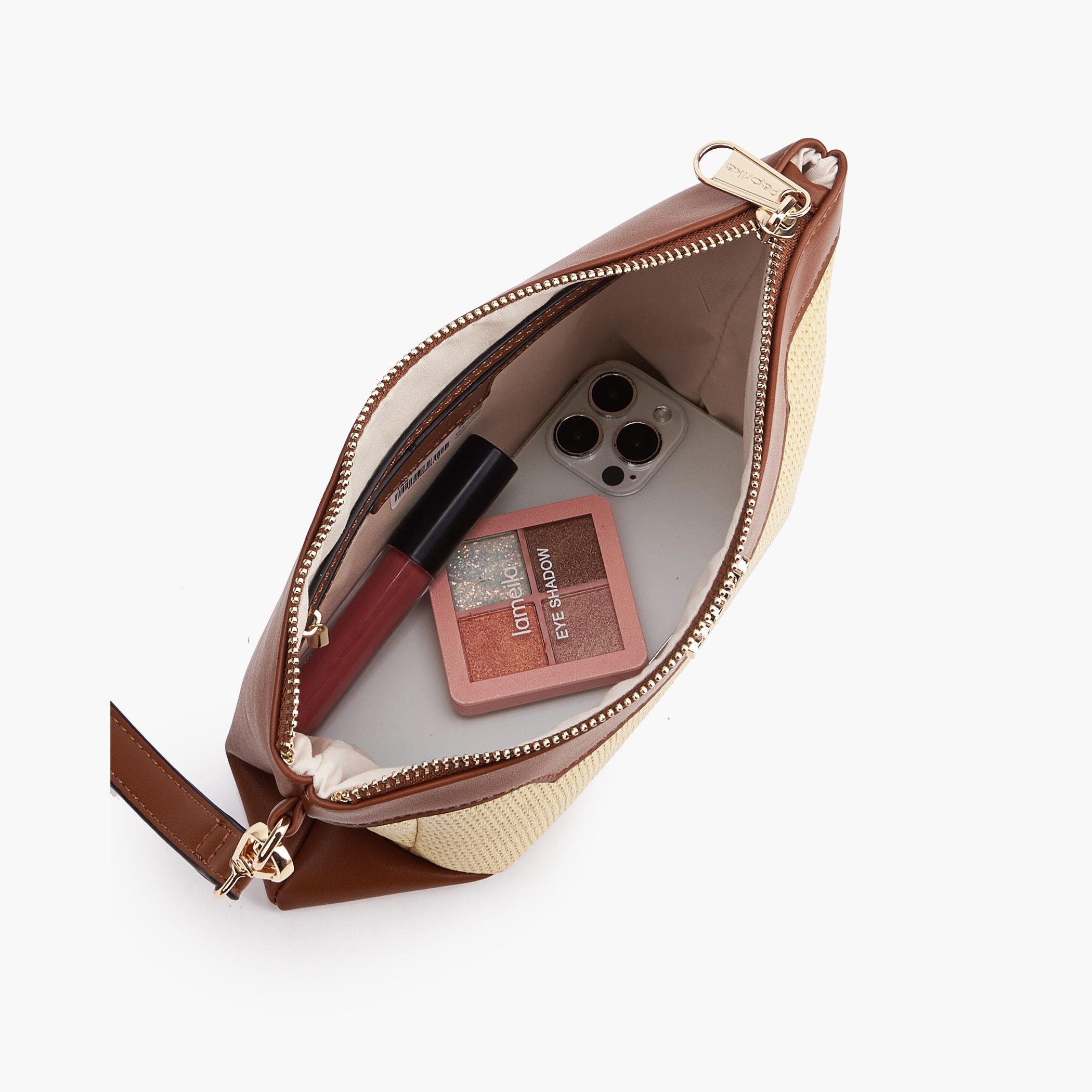Paprika Textured Clutch with Detachable Wristlet Strap-women-bagsandwallets-handbags-image-7