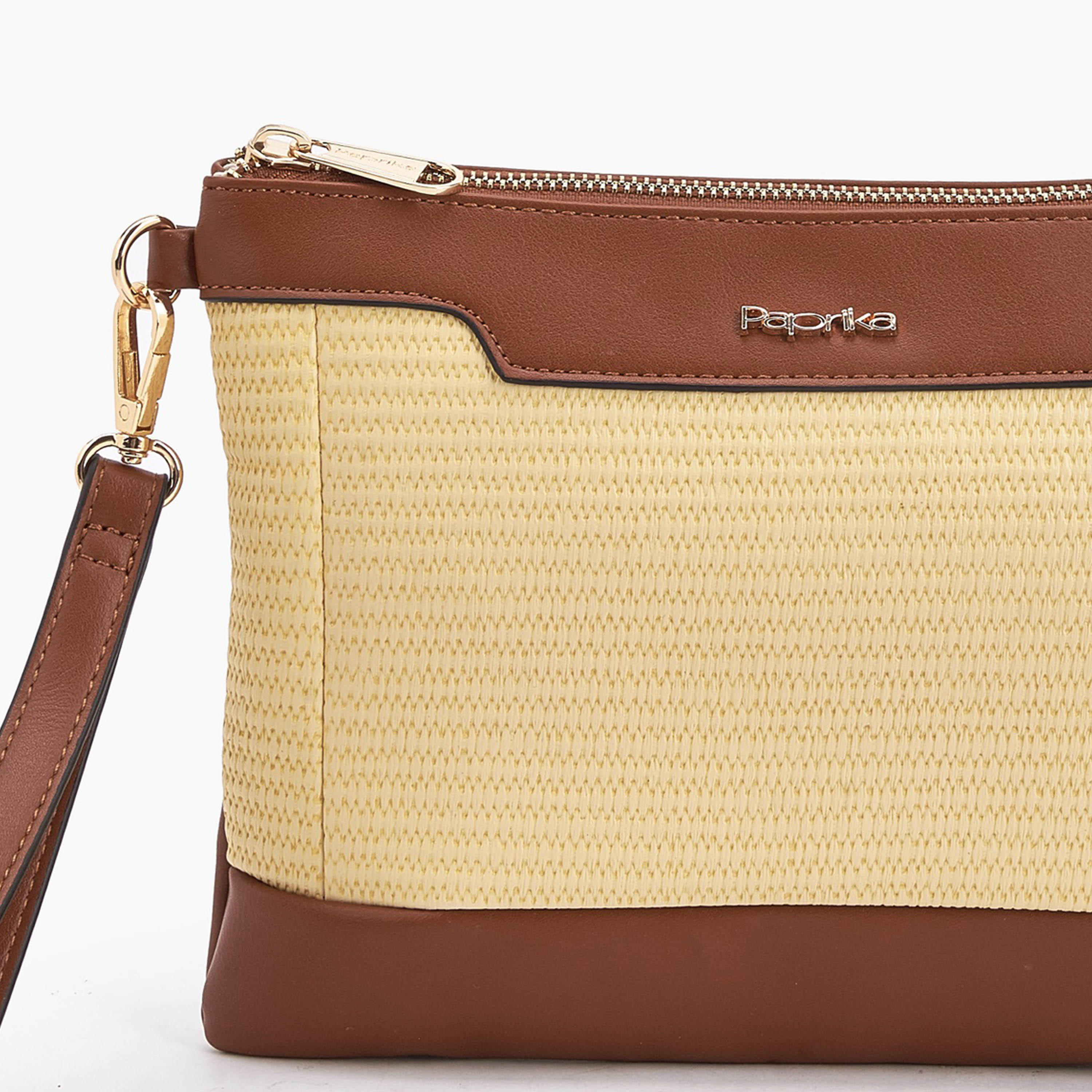 Paprika Textured Clutch with Detachable Wristlet Strap-women-bagsandwallets-handbags-image-8