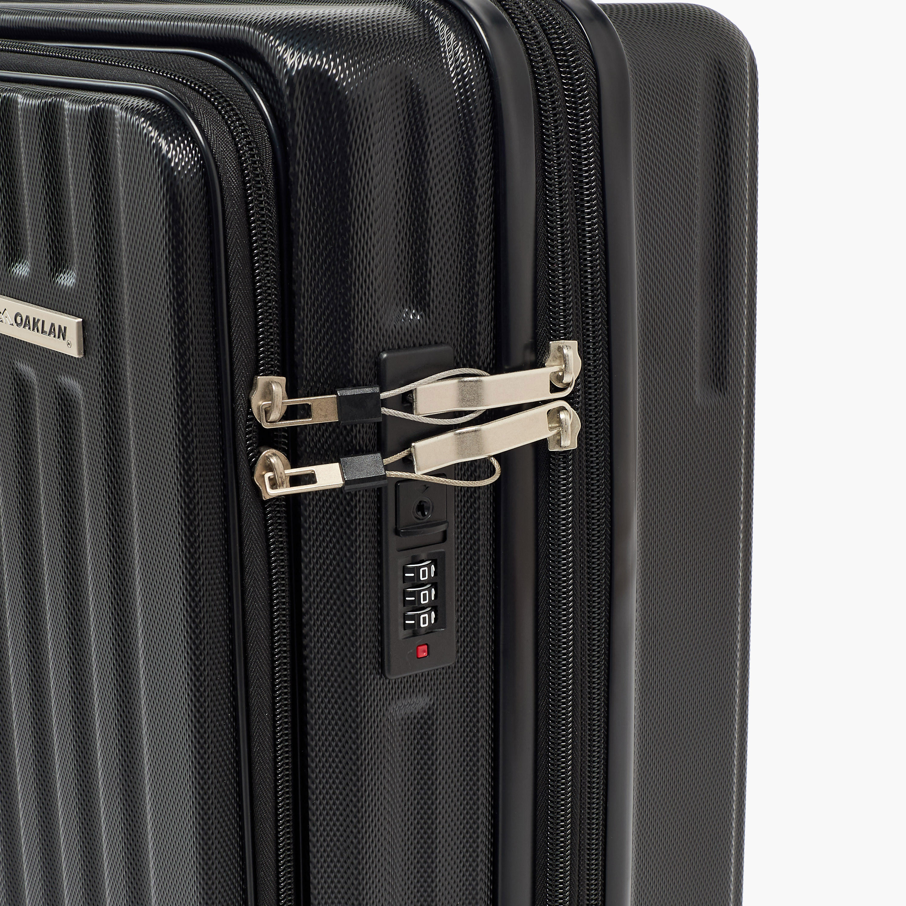 شنطة ترولي صلبة بارزة الملمس بمقبض قابل للسحب من أوكلان من شوإكسبريس - للكبينة-travel-luggagesandbags-luggage-image-4