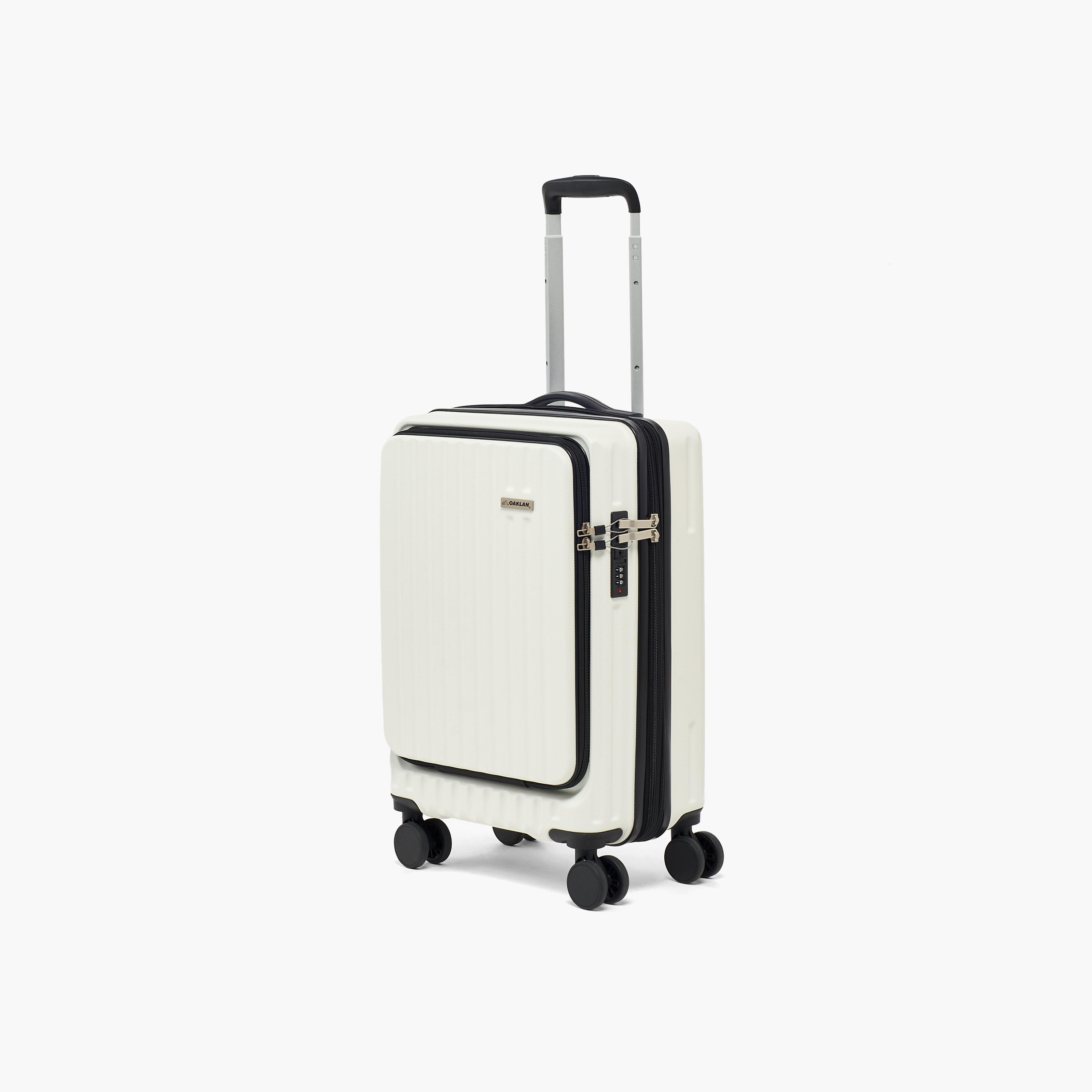 Oaklan by Shoexpress Textured Hardcase Luggage Trolley with Retractable Handle - Cabin-travel-luggagesandbags-luggage-image-1