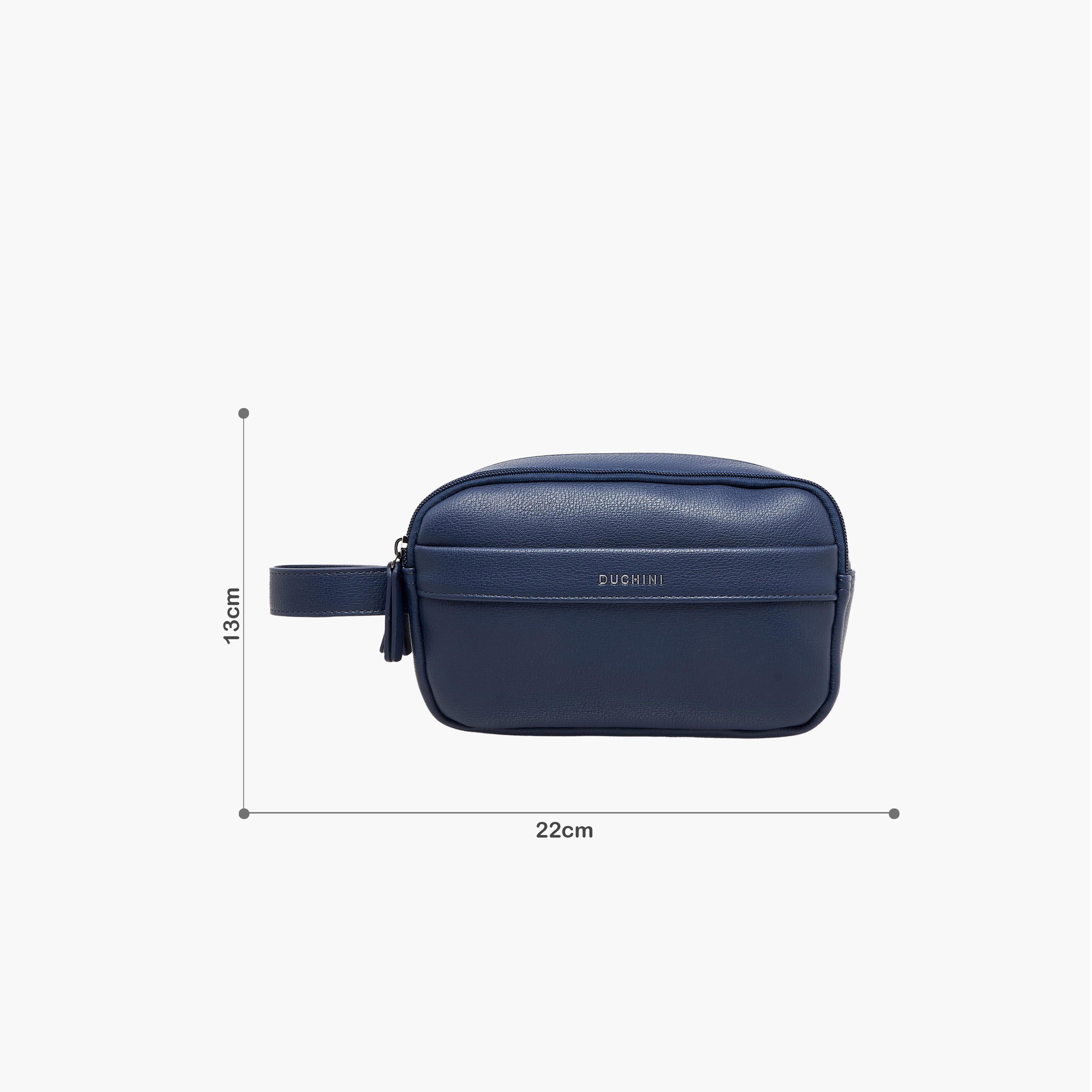 شنطة صغيرة سادة بسحاب إغلاق وحزام معصم من دوتشيني-men-bags-image-2