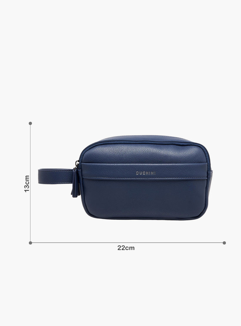 شنطة صغيرة سادة بسحاب إغلاق وحزام معصم من دوتشيني-men-bags-image-2