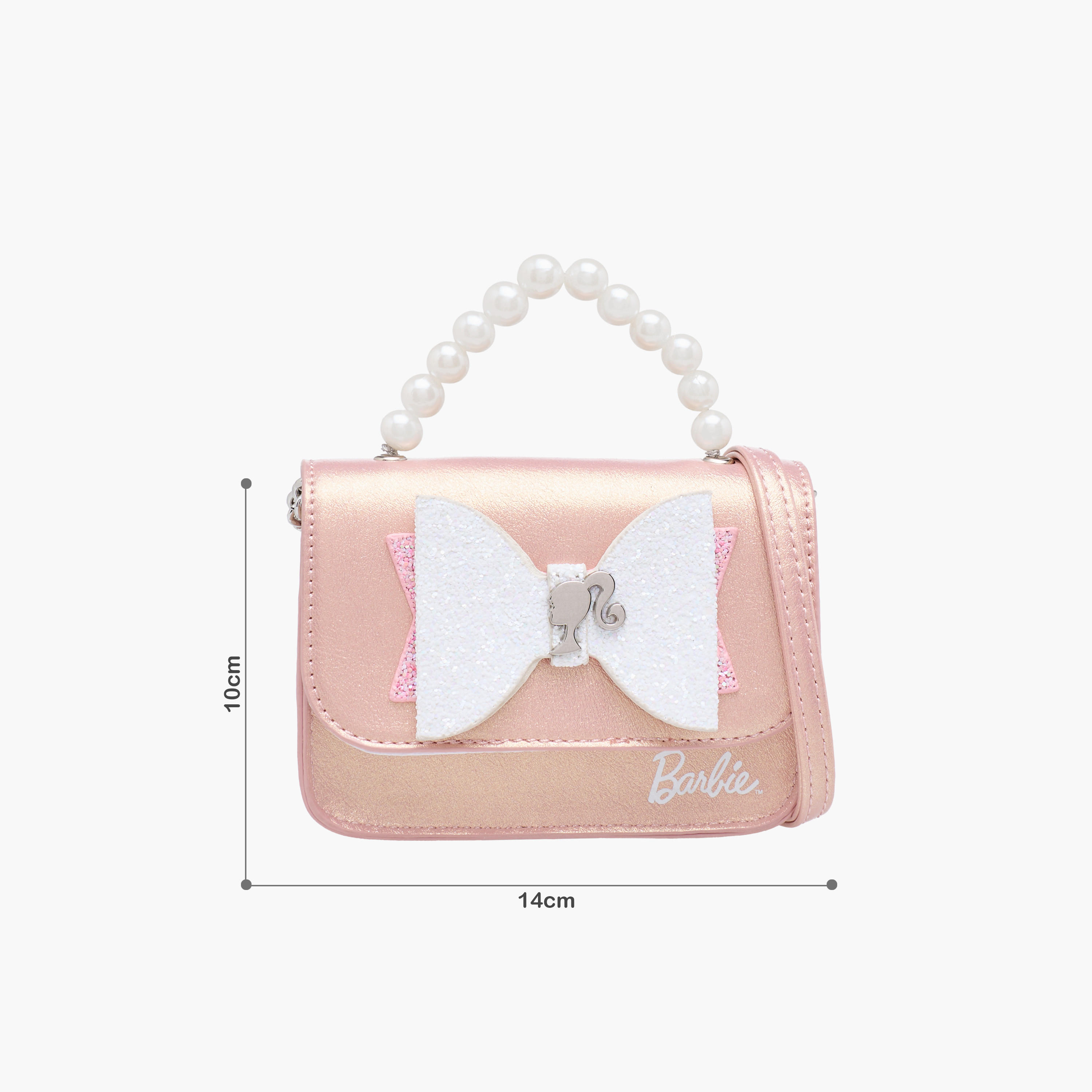 Barbie Bow Accent Crossbody Bag with Pearl Handle-girls-accessories-bags-image-2