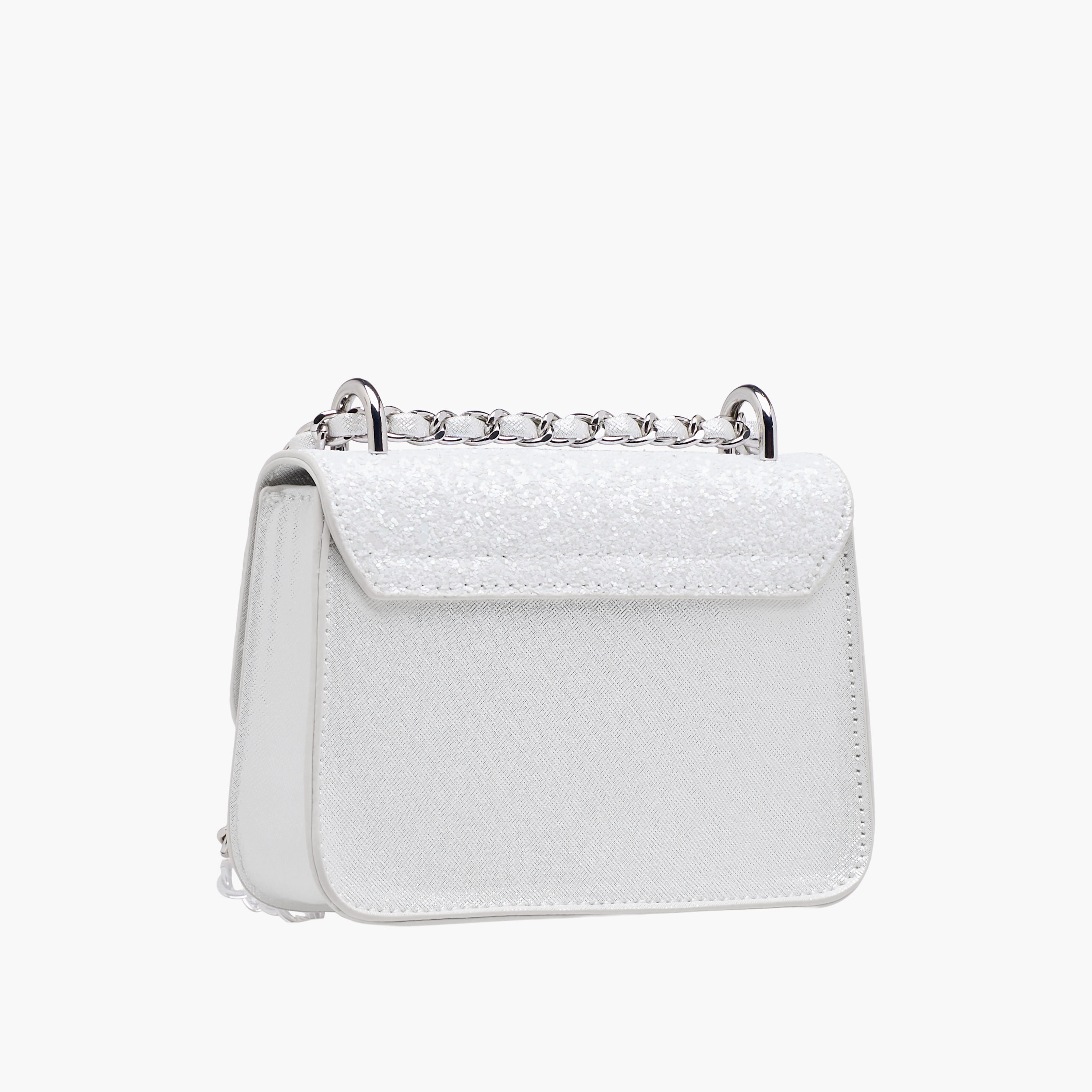 Barbie Glitter Embellished Crossbody Bag with Chain Strap-girls-accessories-bags-image-4