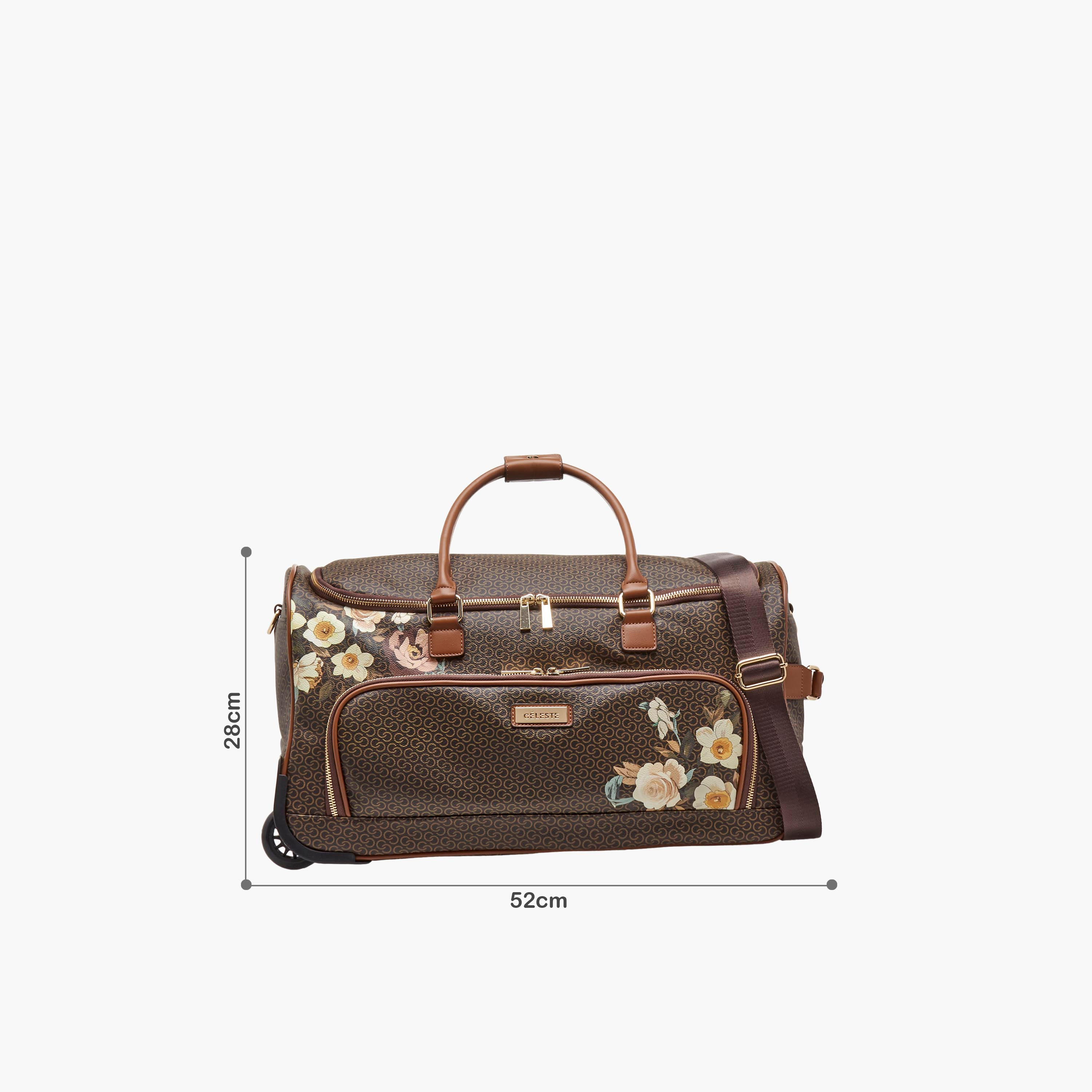 شنطة دافل بطبعات مونوجرام وبمقبض قابل للسحب من سيليست-travel-luggagesandbags-dufflebags-image-2