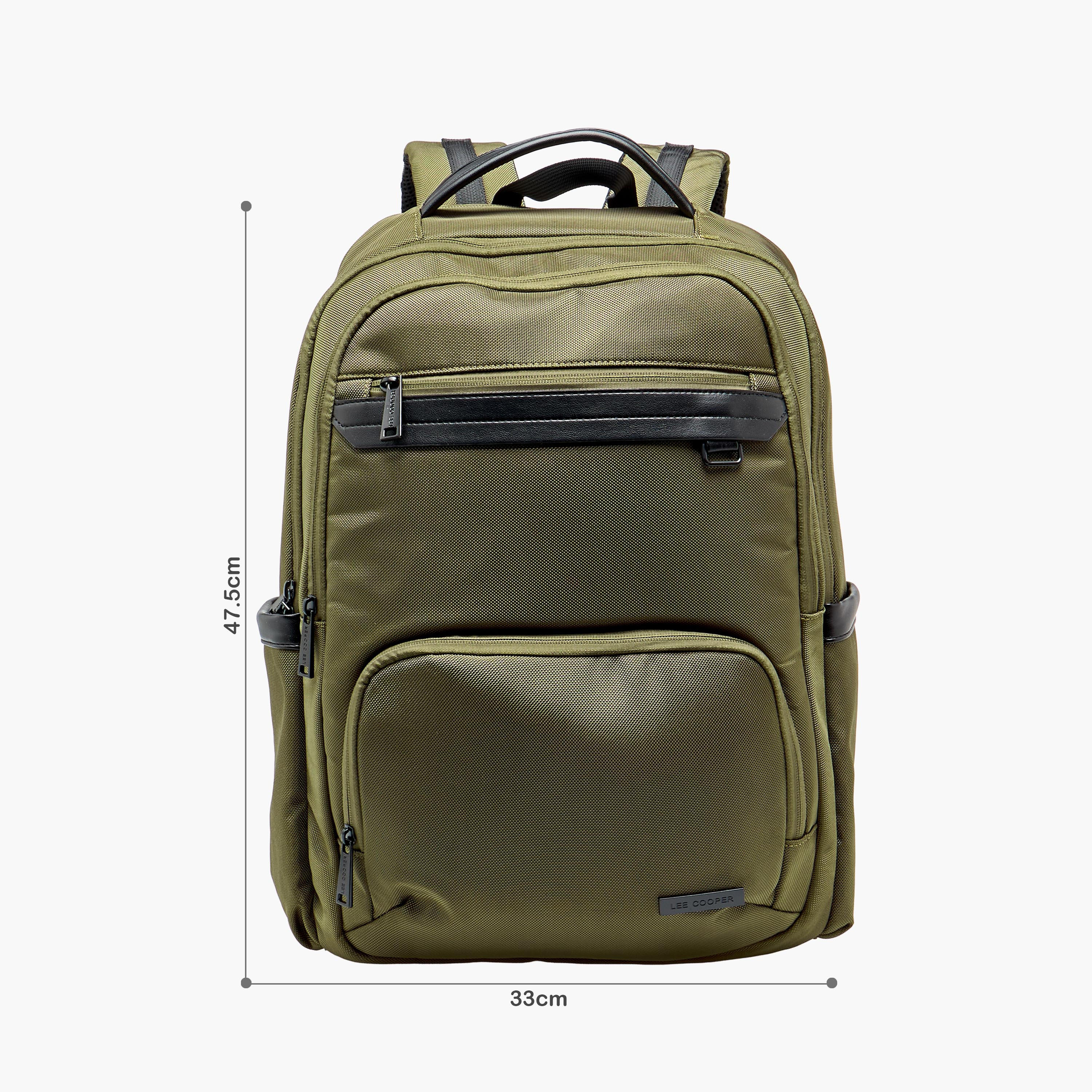 Lee Cooper Textured Backpack with Adjustable Shoulder Straps-women-bagsandwallets-backpacks-image-2