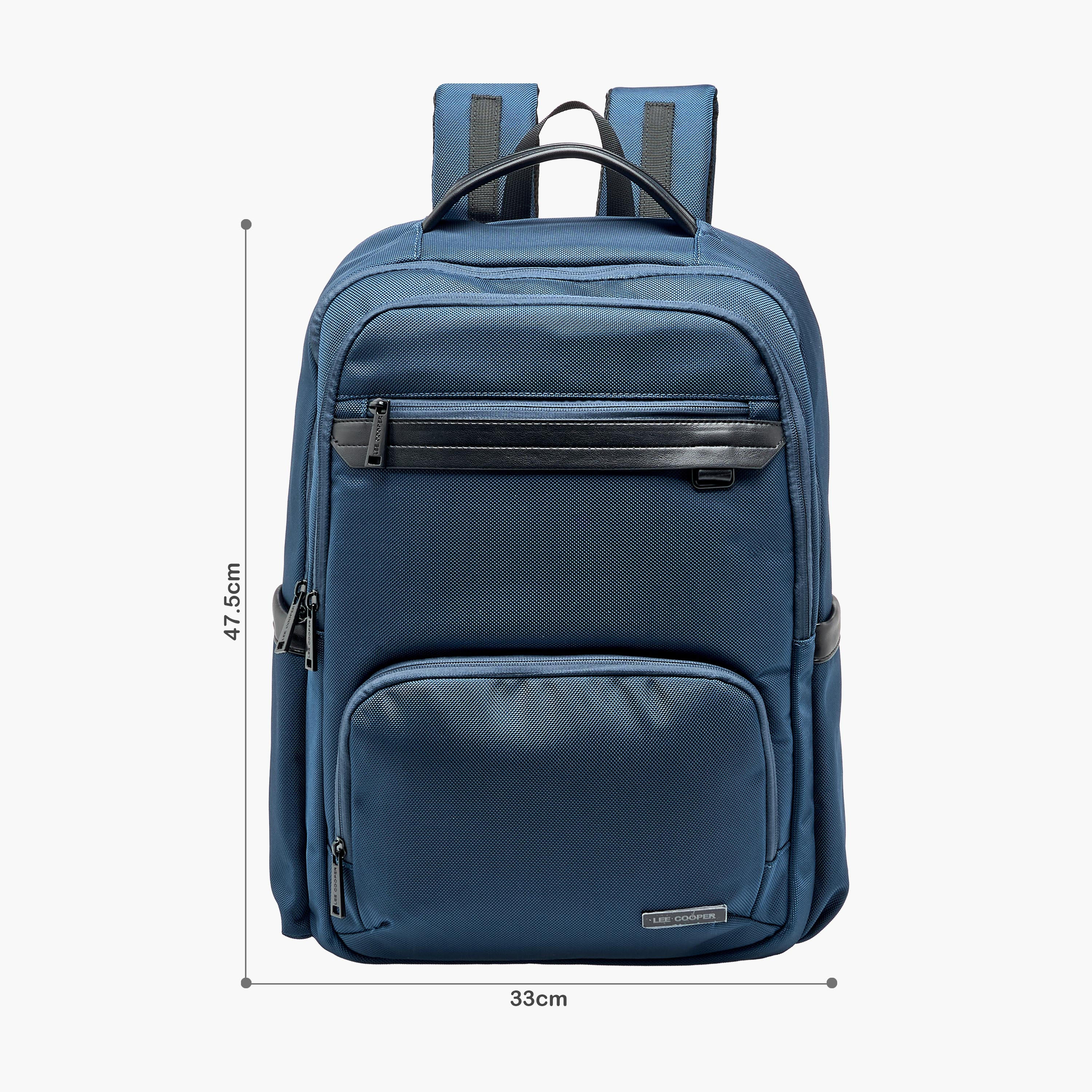 Lee Cooper Textured Backpack with Adjustable Shoulder Straps-women-bagsandwallets-backpacks-image-2