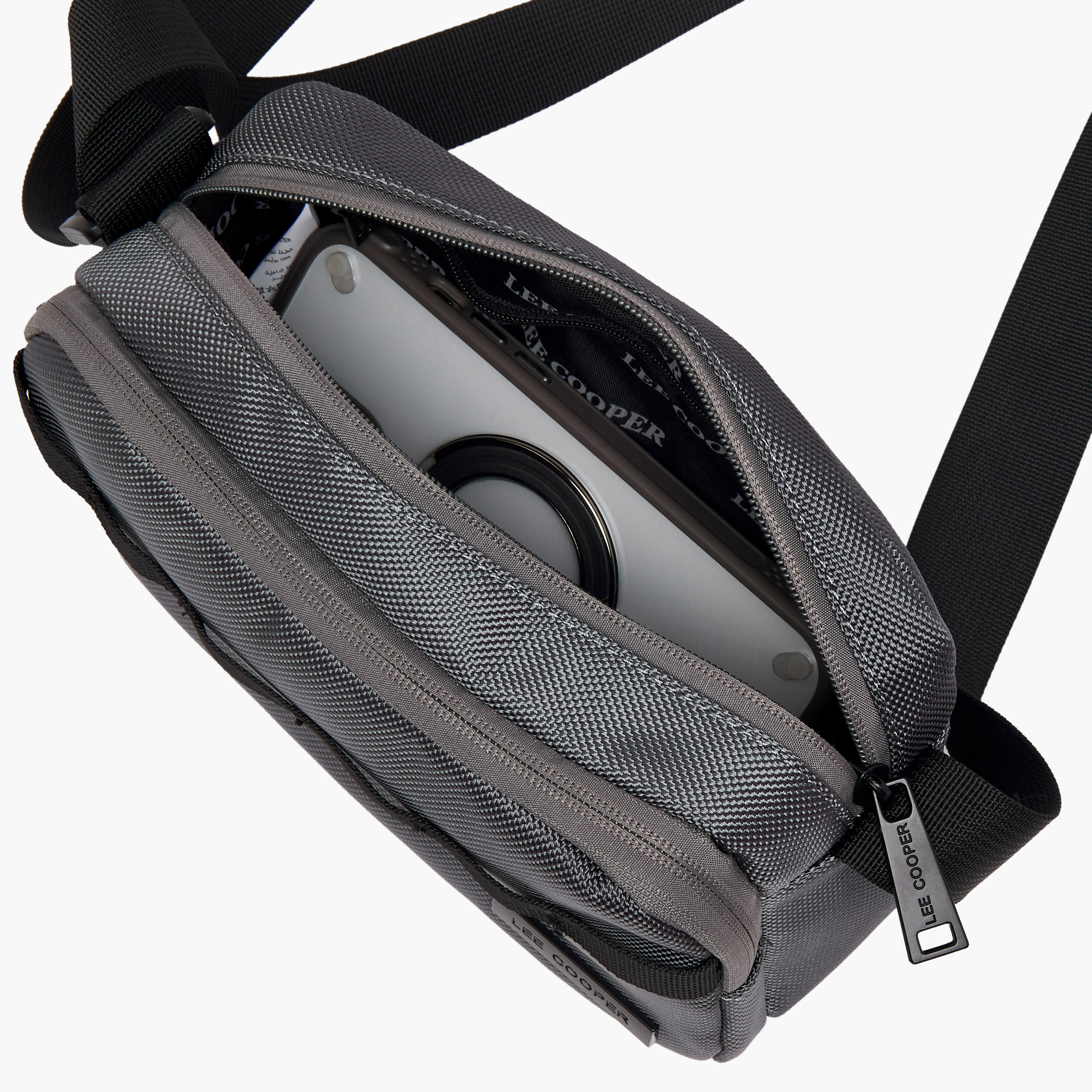 Lee Cooper Men Textured Crossbody Bag-travel-accessories-image-8