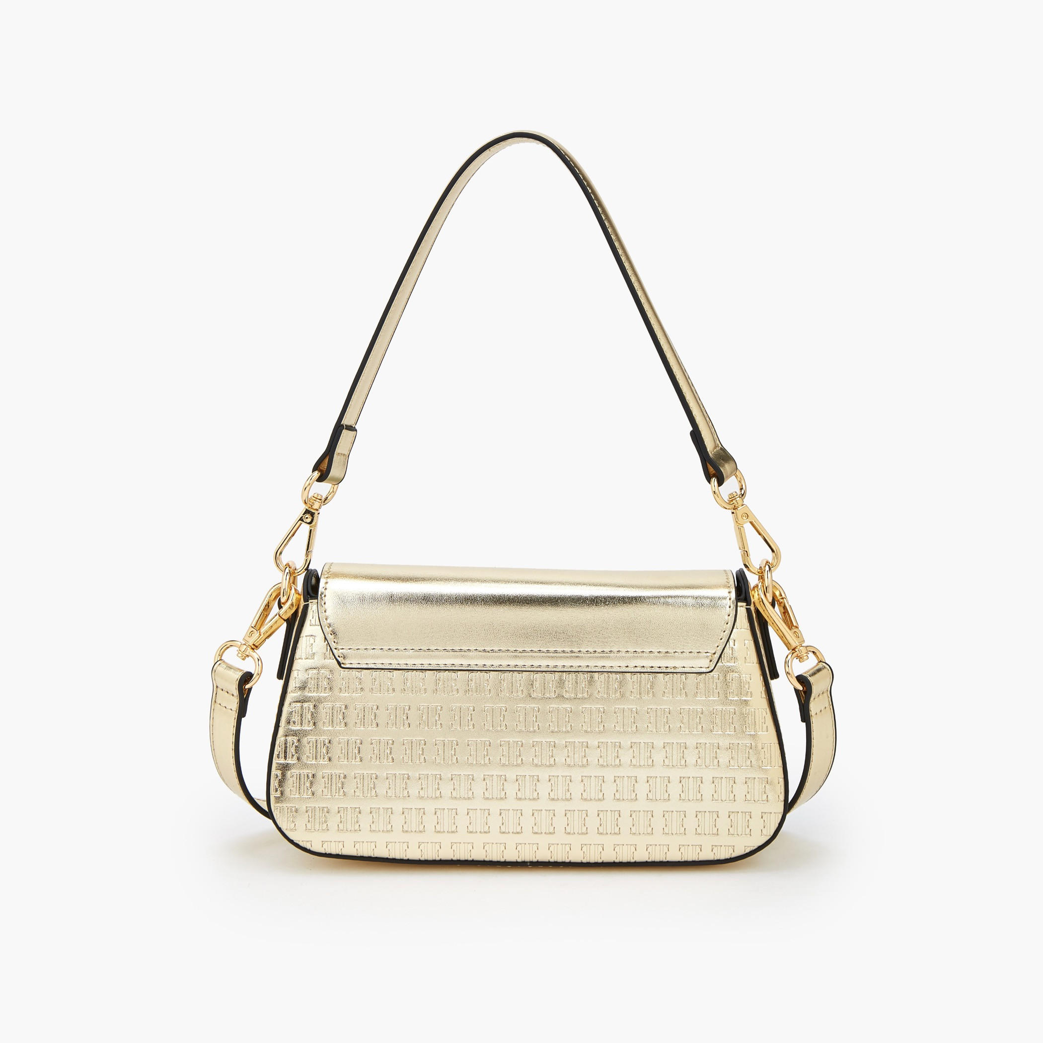 Elle Monogram Embossed Shoulder Bag with Adjustable Strap-women-bagsandwallets-handbags-image-5