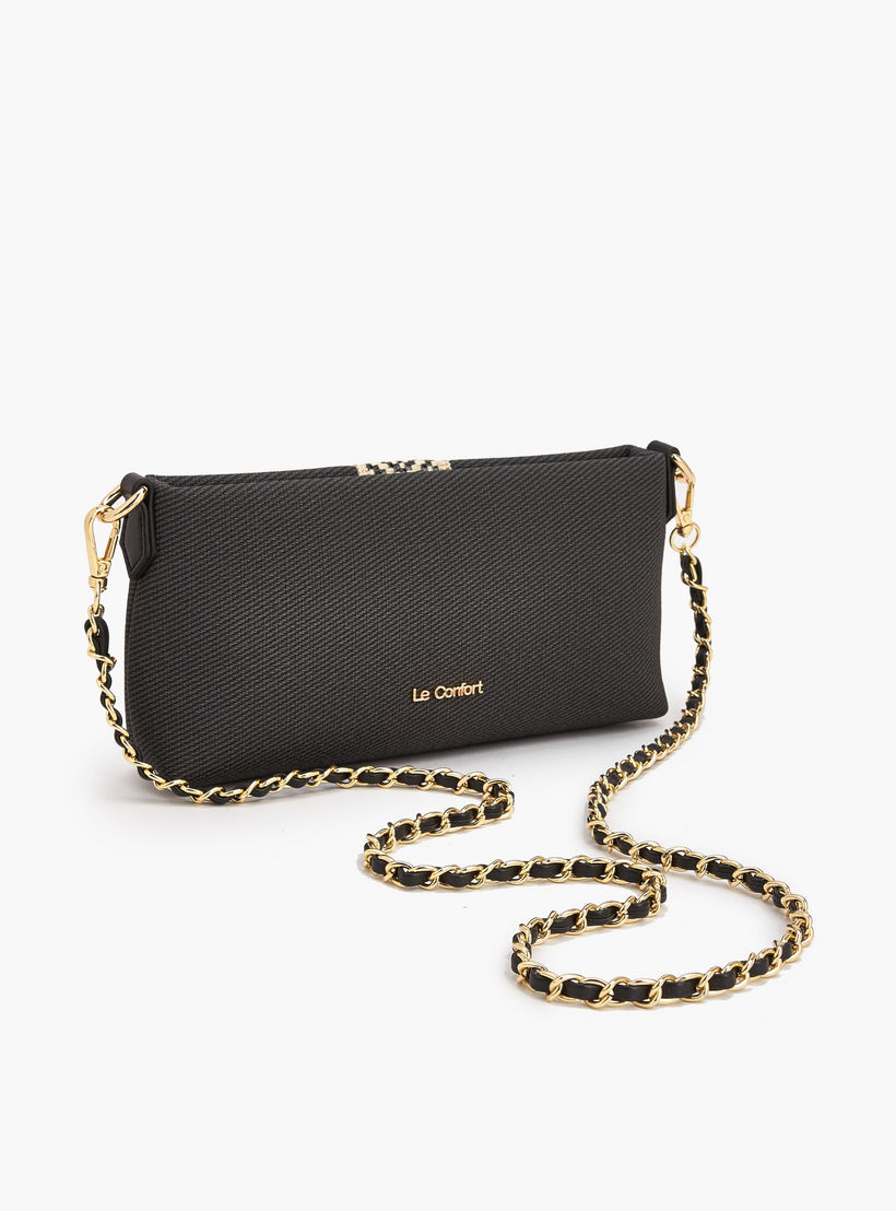 شنطة كروس بودي بارزة الملمس بحزام سلسلة قابل للفصل من لو كونفورت-women-bagsandwallets-handbags-image-6