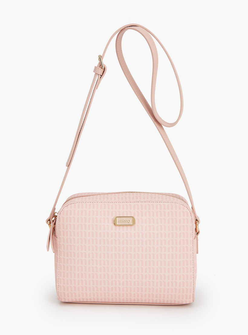 Missy Monogram Print Crossbody Bag with Adjustable Strap-women-bagsandwallets-handbags-image-1