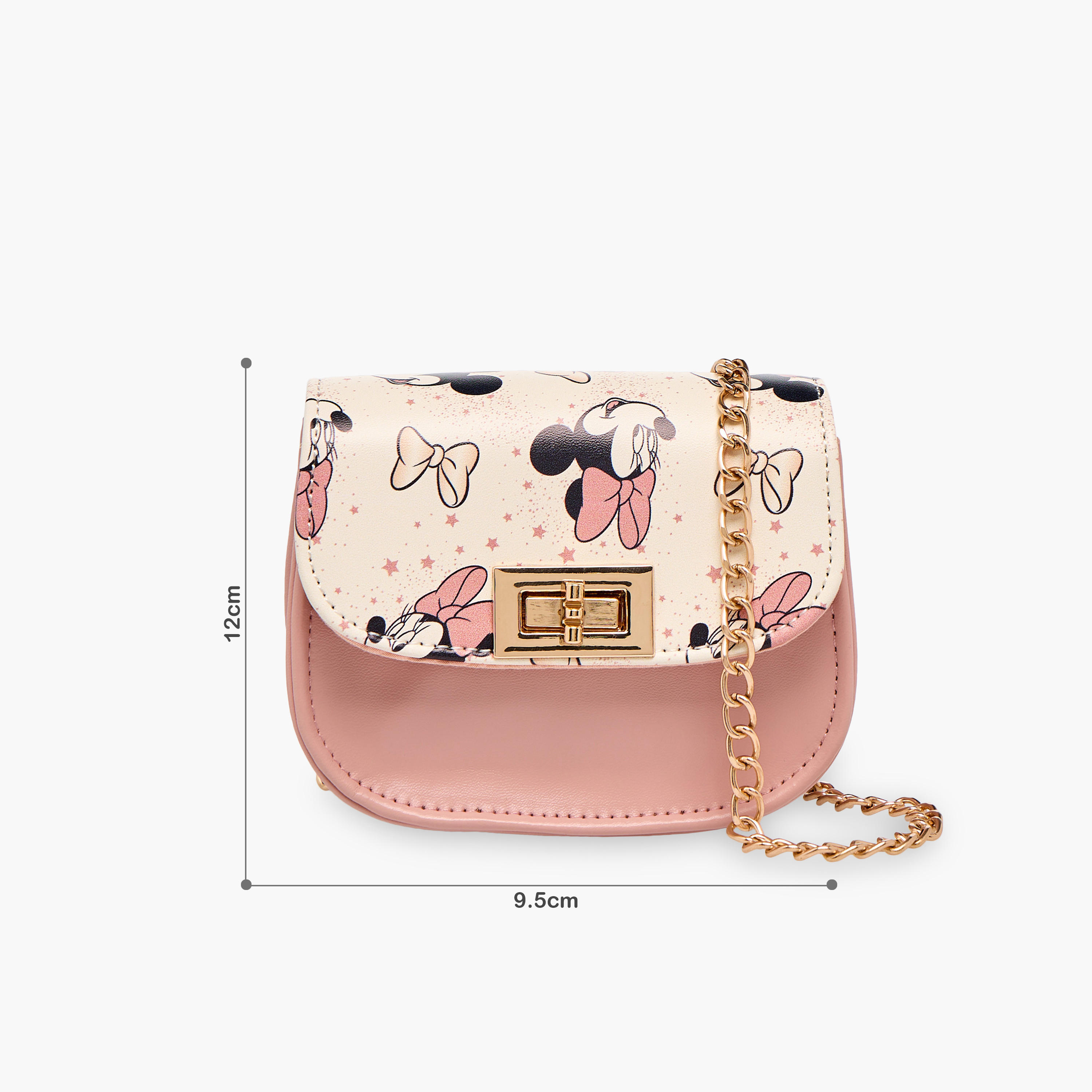 Disney Minnie Mouse Print Crossbody Bag with Detachable Chain Strap-girls-accessories-bags-image-2
