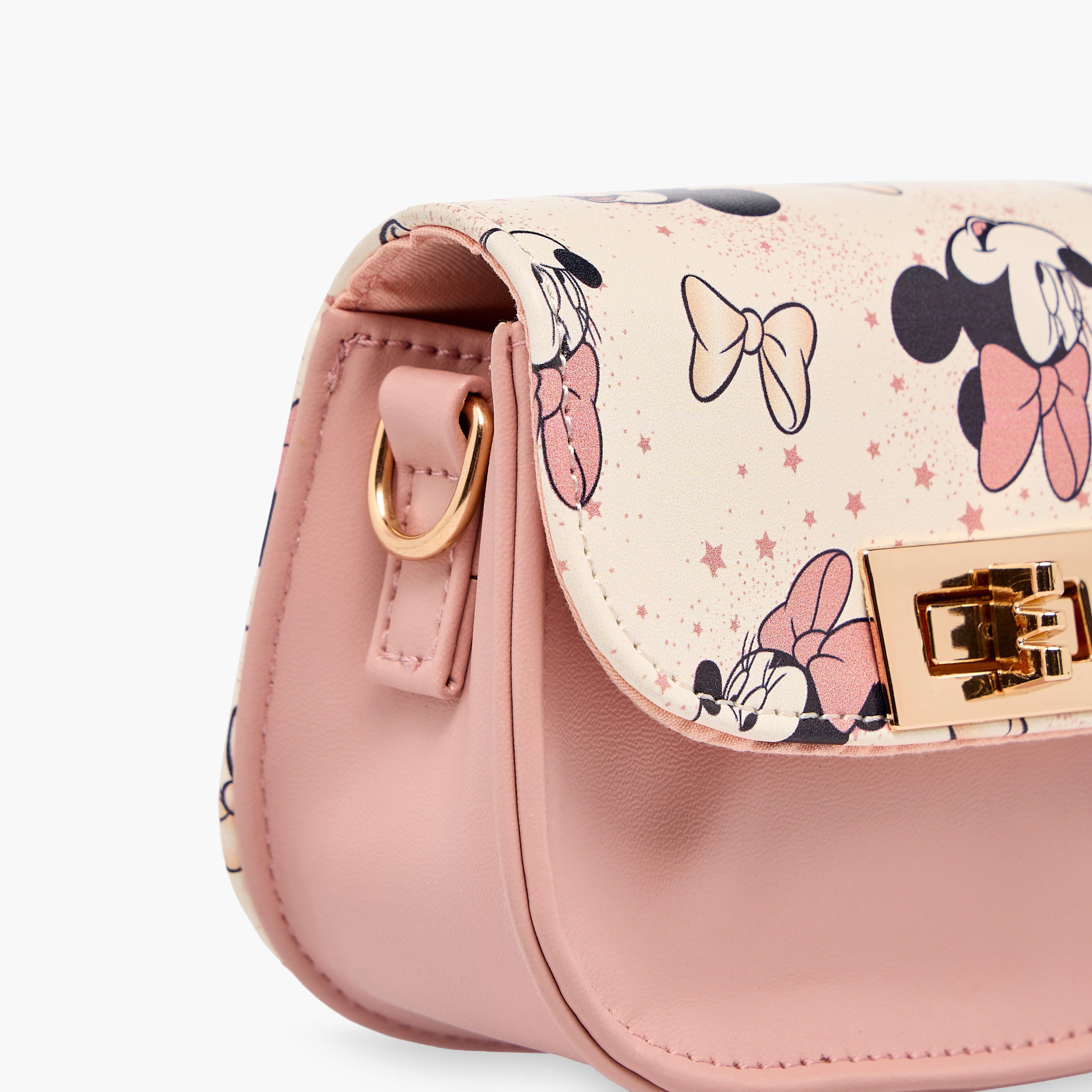 Disney Minnie Mouse Print Crossbody Bag with Detachable Chain Strap-girls-accessories-bags-image-4