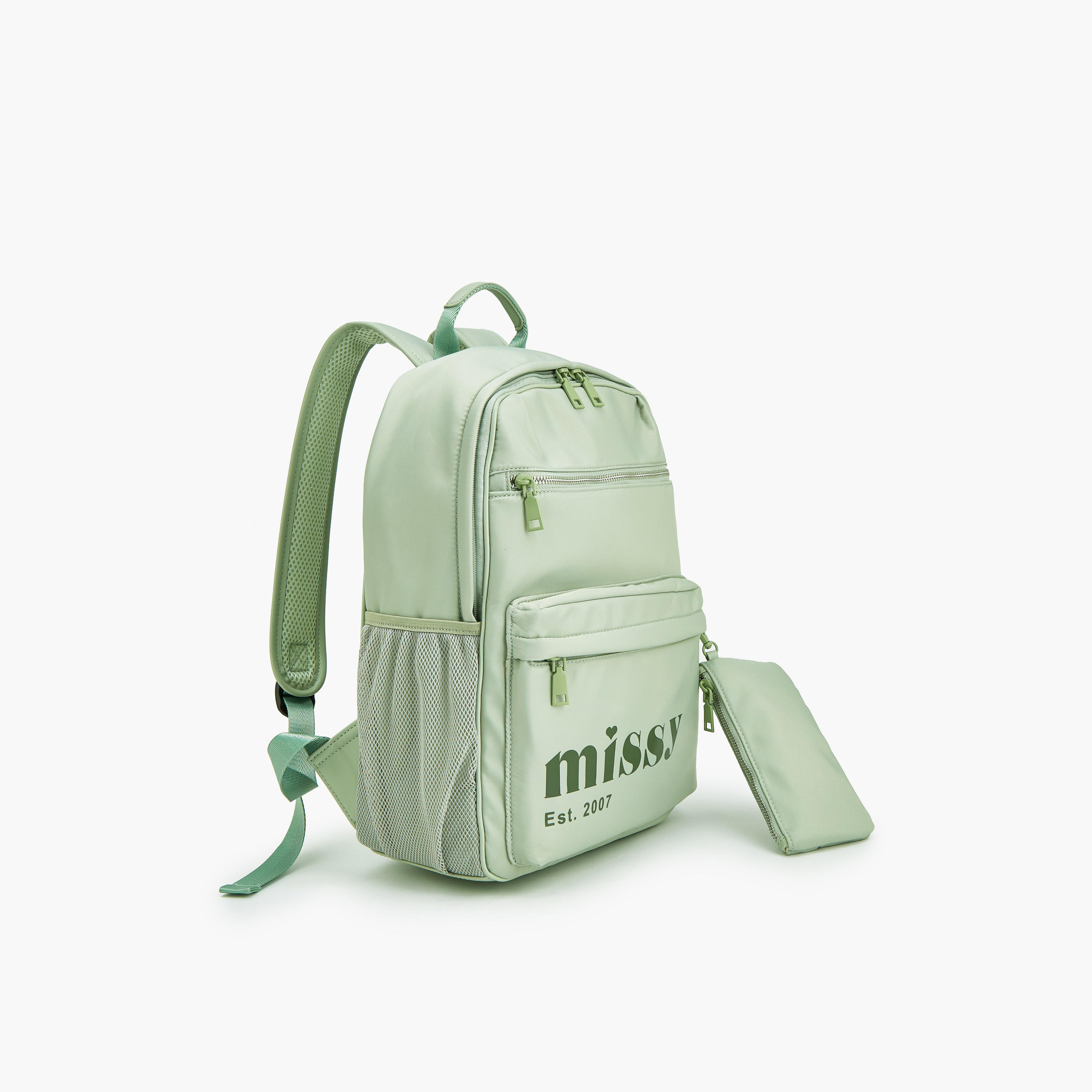 Missy Logo Print 2-Piece School Backpack Set for Girls with Pencil Pouch - 30x12x40 cm-school-bagsandbackpacks-backpacks-image-2