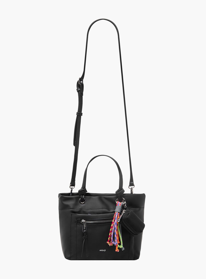 Missy Solid Tote Bag with Charm Accent-women-bagsandwallets-handbags-image-3