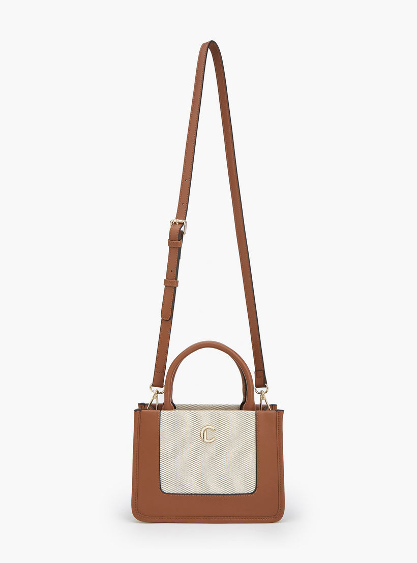 Le Confort Textured Canvas Mini Tote Bag with Detachable Strap-women-bagsandwallets-handbags-image-2