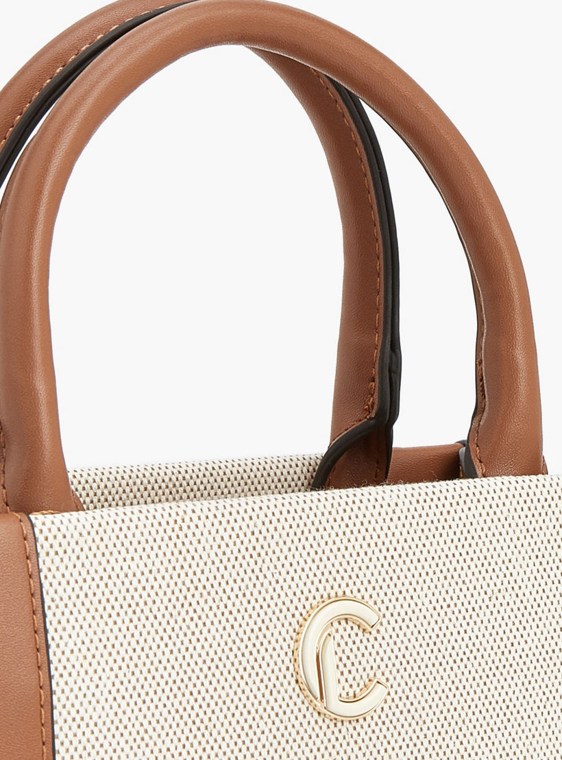 Le Confort Textured Canvas Mini Tote Bag with Detachable Strap-women-bagsandwallets-handbags-image-3