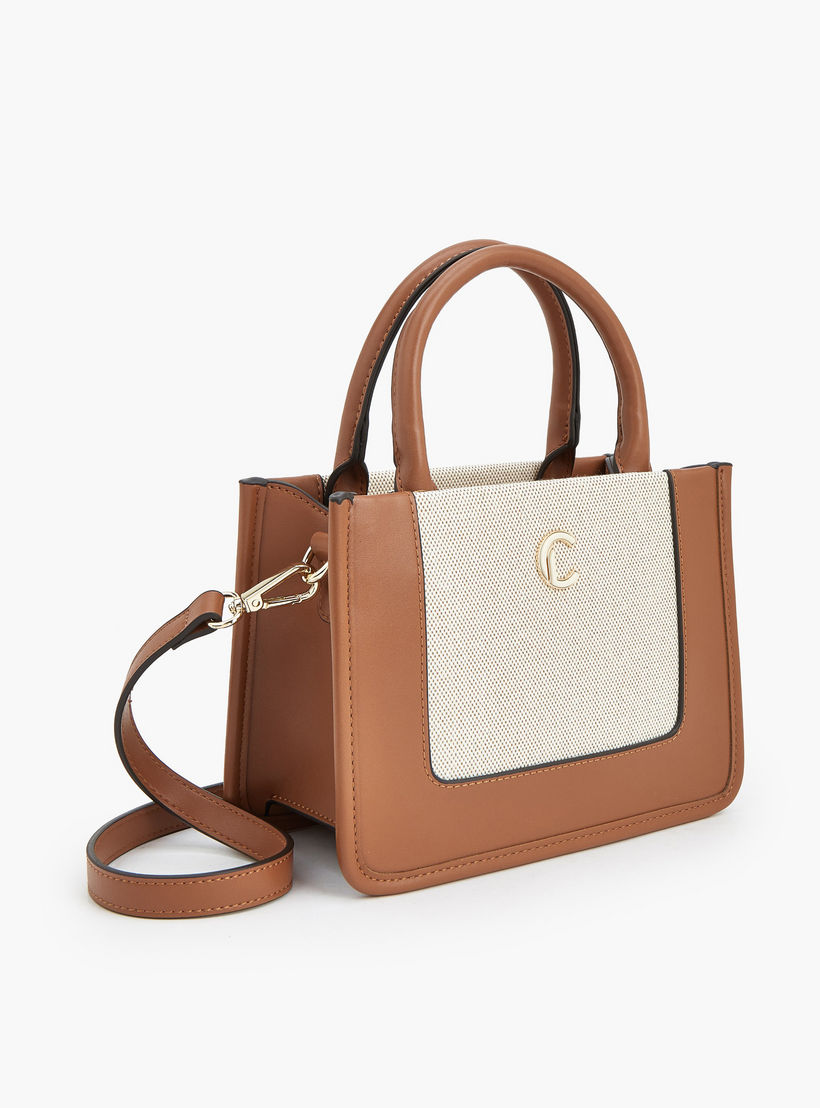 Le Confort Textured Canvas Mini Tote Bag with Detachable Strap-women-bagsandwallets-handbags-image-7