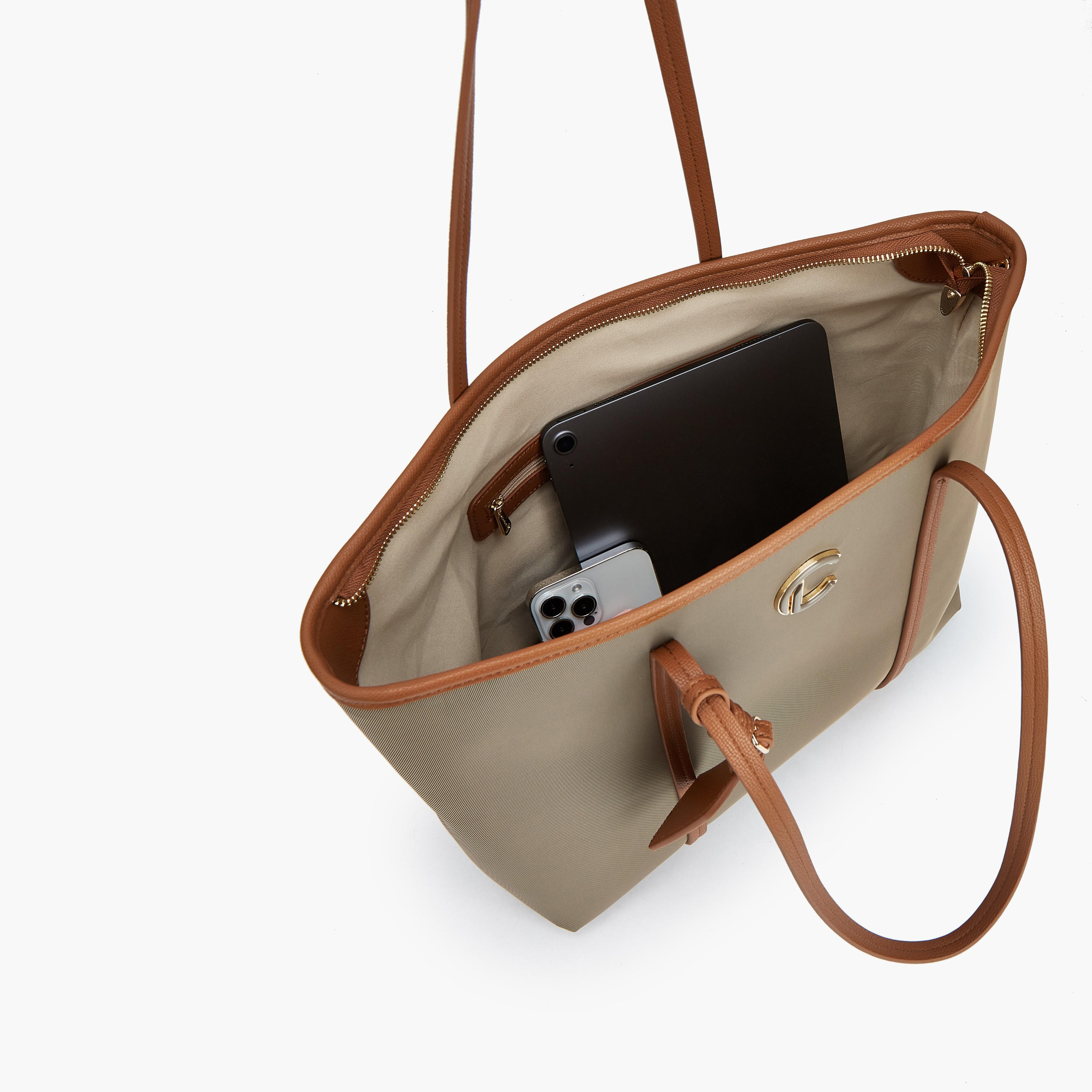 Le Confort Textured Tote Bag with Double Handle-women-bagsandwallets-handbags-image-7