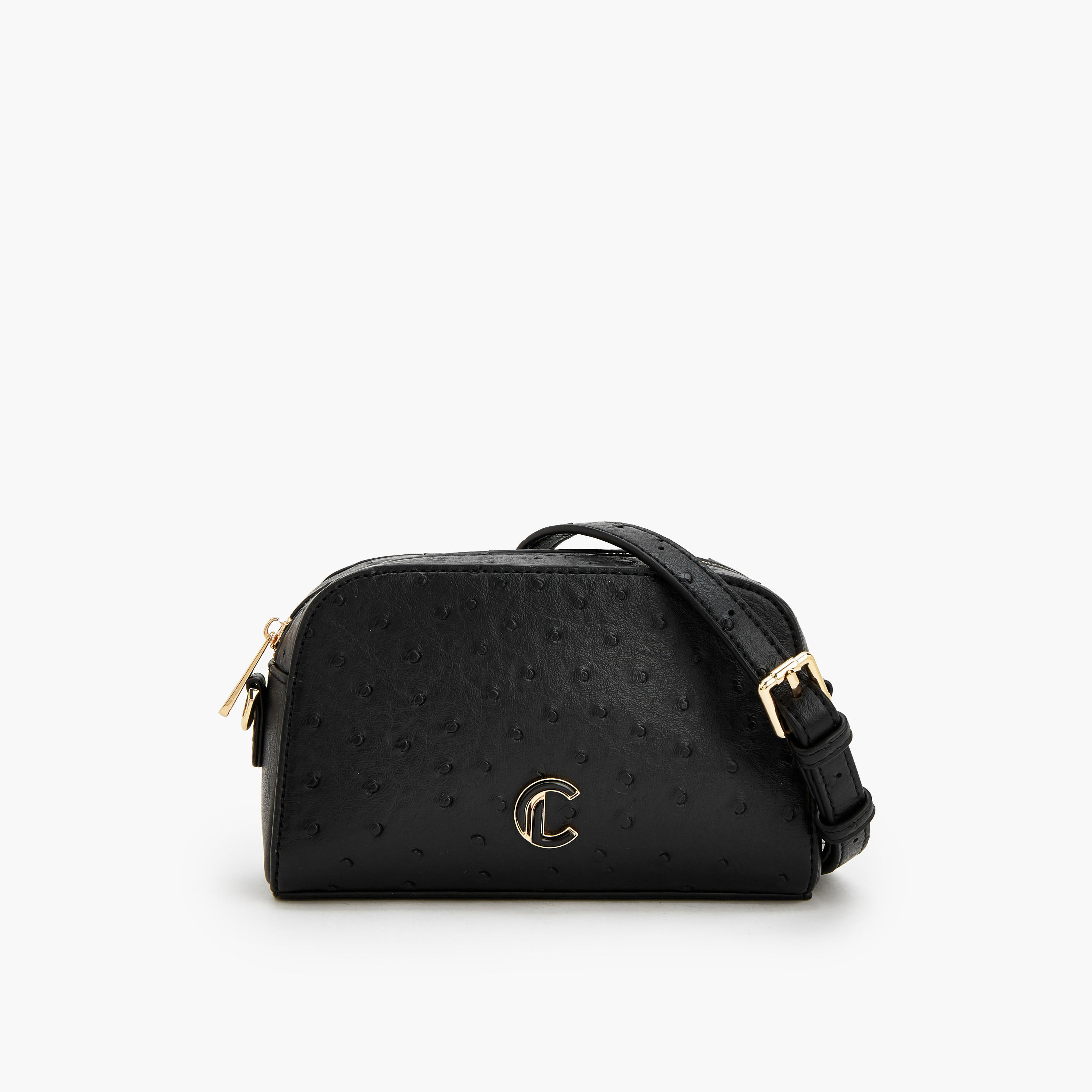 شنطة كروس بودي بارزة الملمس بسحاب إغلاق من لو كونفورت-women-bagsandwallets-handbags-image-1
