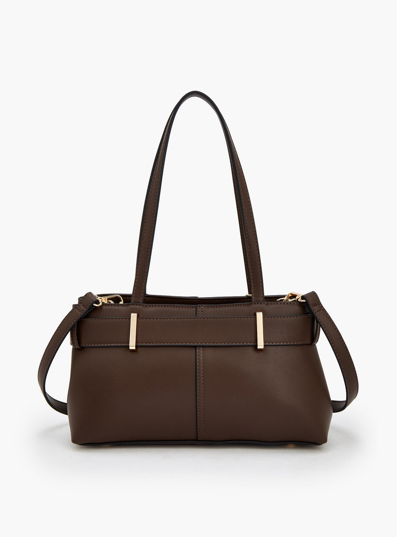 Celeste Buckle Detail Tote Bag with Double Handle-women-bagsandwallets-handbags-image-6