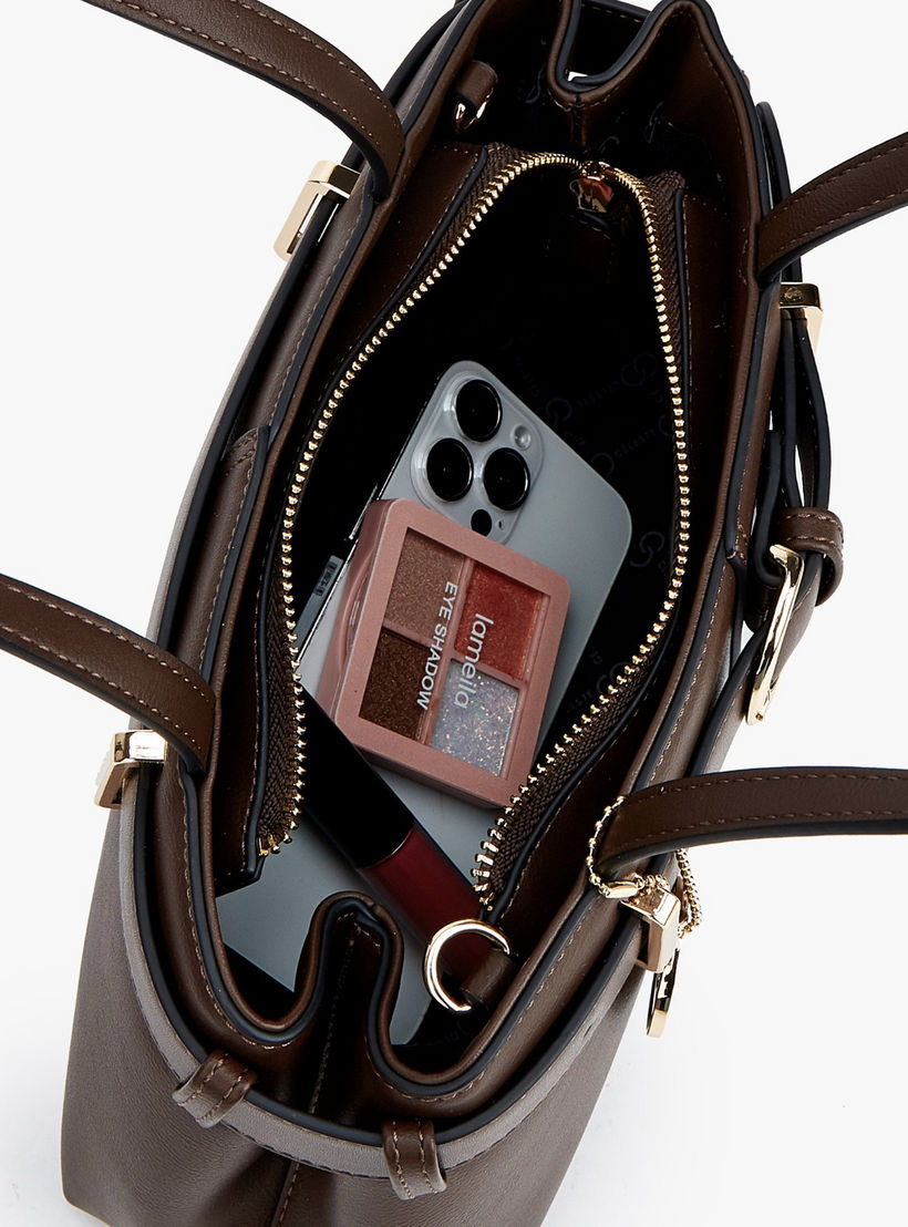 Celeste Buckle Detail Tote Bag with Double Handle-women-bagsandwallets-handbags-image-9