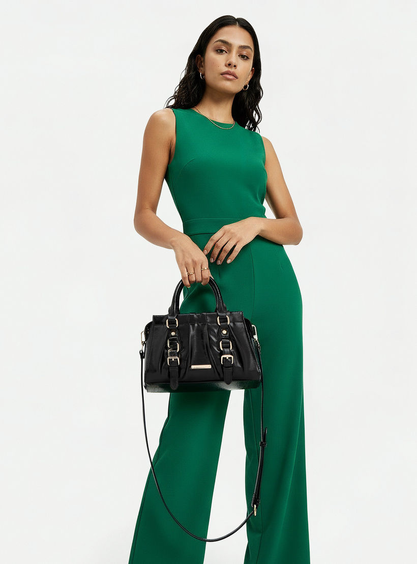Celeste Buckle Detail Tote Bag with Double Handle-women-bagsandwallets-handbags-image-2