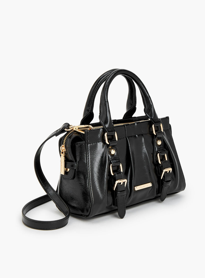 Celeste Buckle Detail Tote Bag with Double Handle-women-bagsandwallets-handbags-image-4