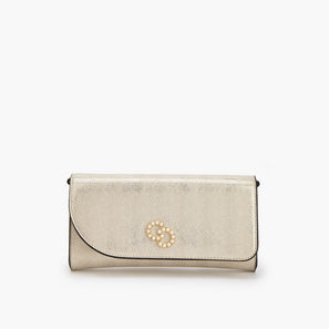 Celeste Textured Crossbody Bag with Detachable Chain Strap-women-image-1