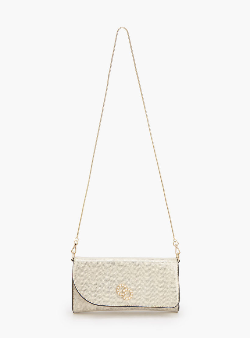 Celeste Textured Crossbody Bag with Detachable Chain Strap-women-bagsandwallets-handbags-image-2