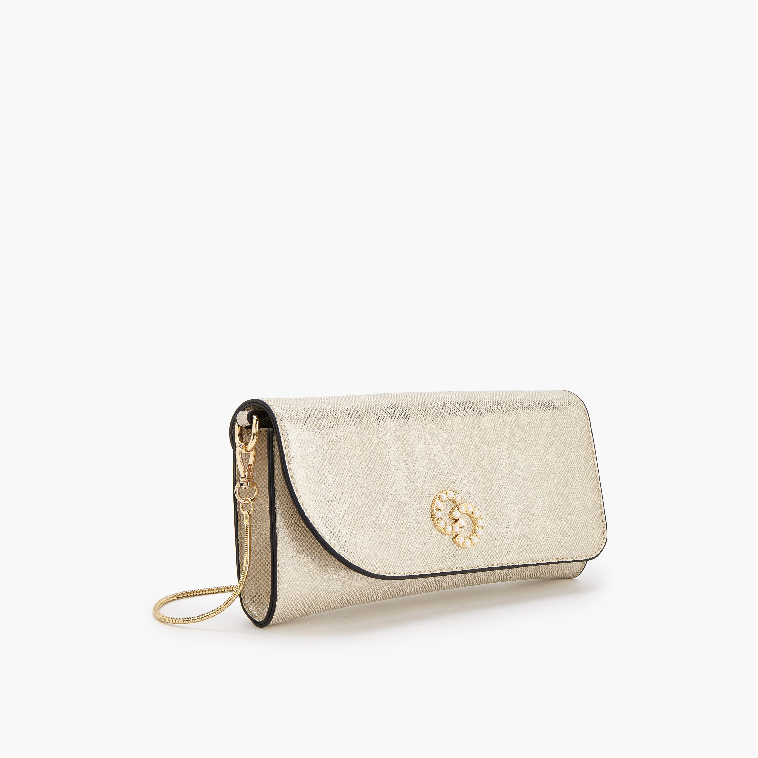 Celeste Textured Crossbody Bag with Detachable Chain Strap-women-bagsandwallets-handbags-image-3