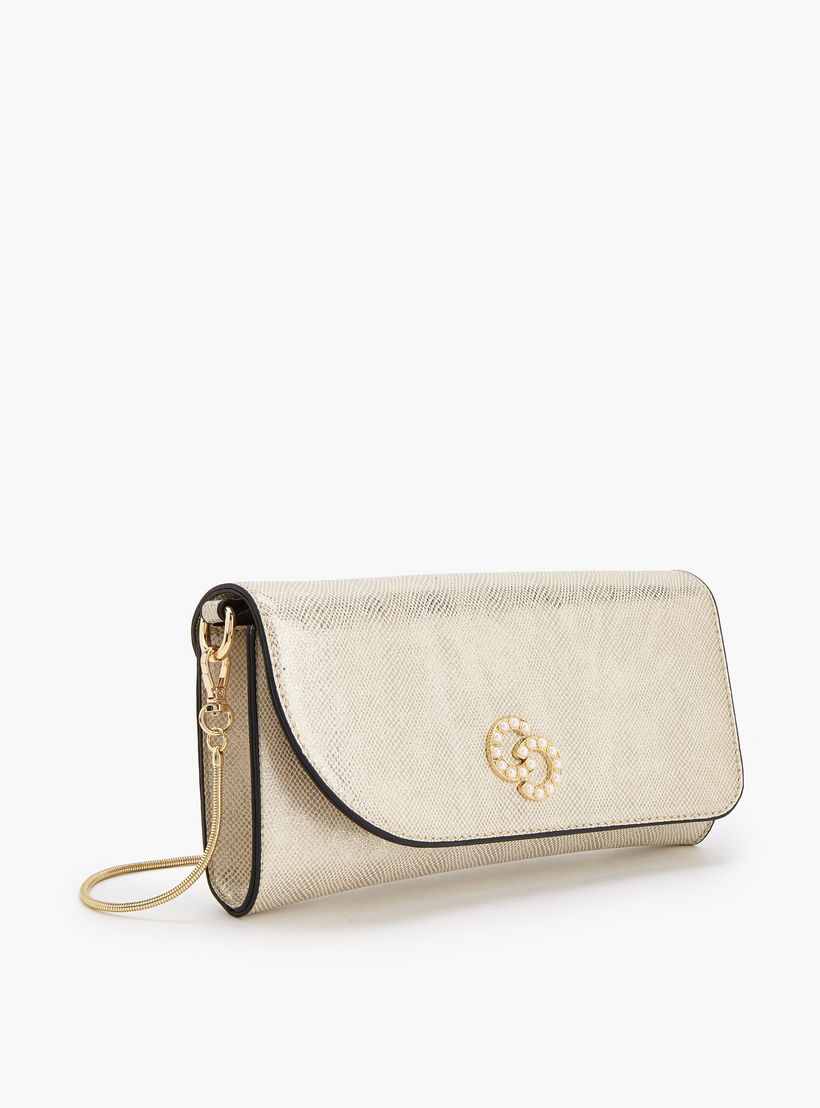 Celeste Textured Crossbody Bag with Detachable Chain Strap-women-bagsandwallets-handbags-image-3