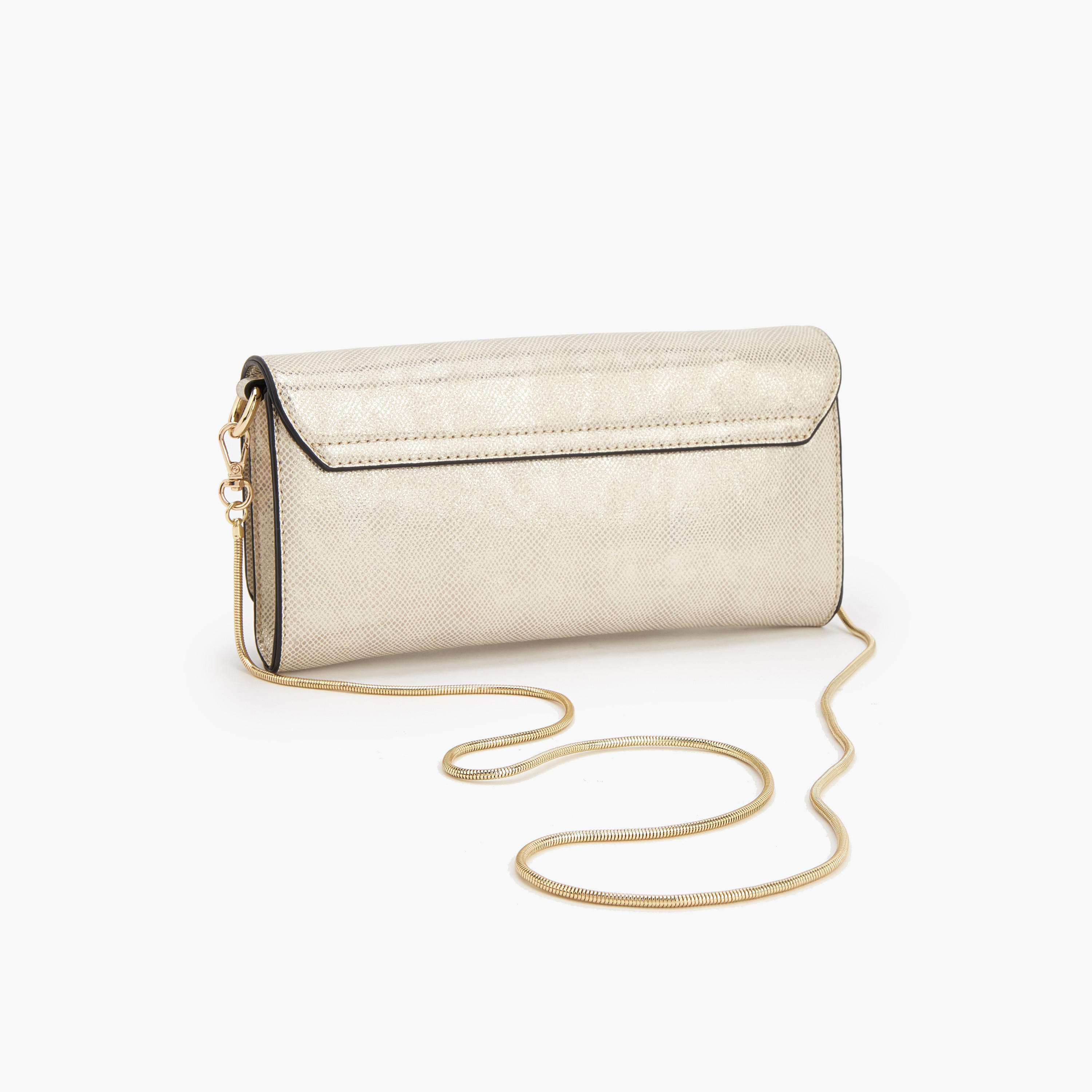Celeste Textured Crossbody Bag with Detachable Chain Strap-women-bagsandwallets-handbags-image-5