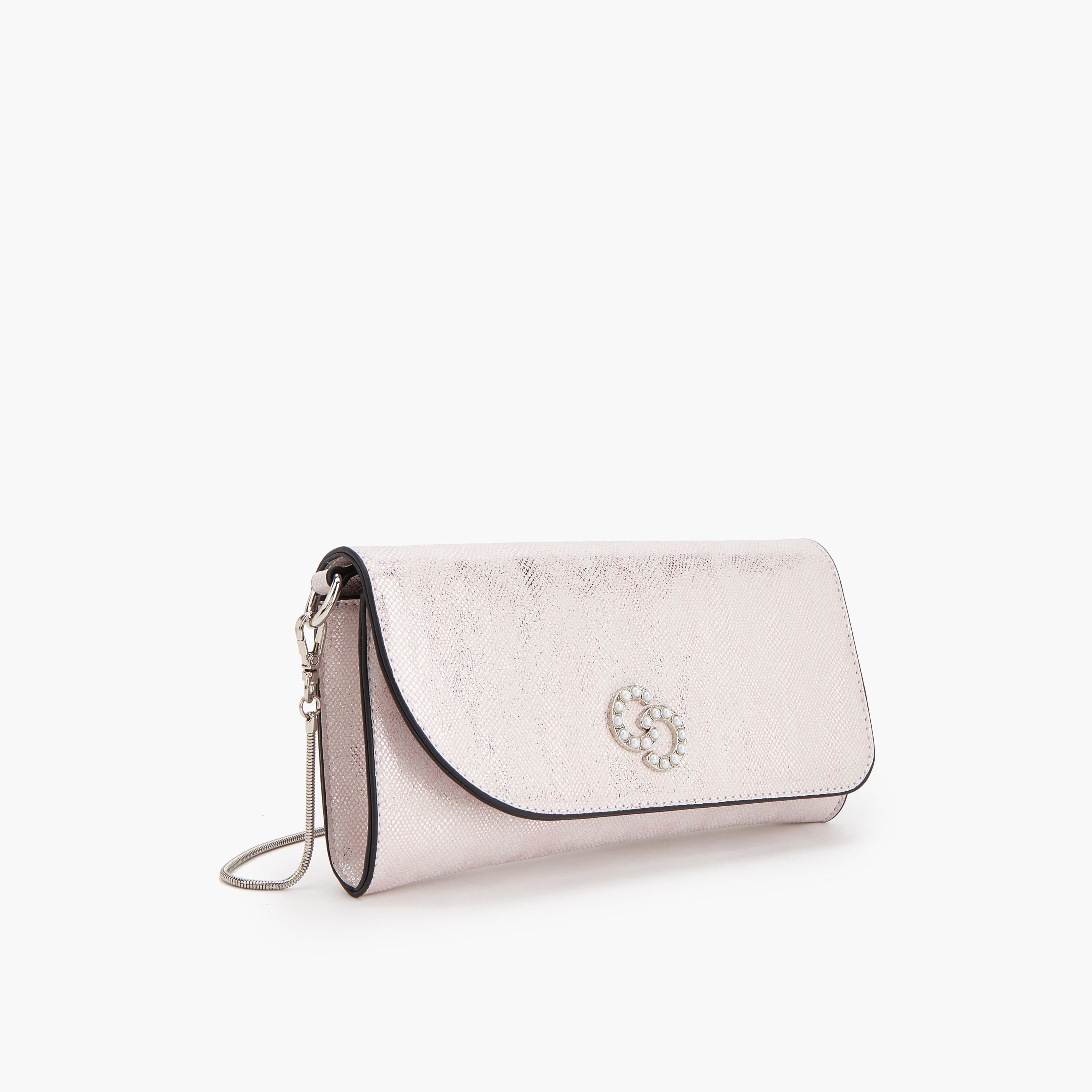 شنطة كروس بودي بارزة الملمس بحزام سلسلة قابل للفصل من سيليست-women-bagsandwallets-handbags-image-3