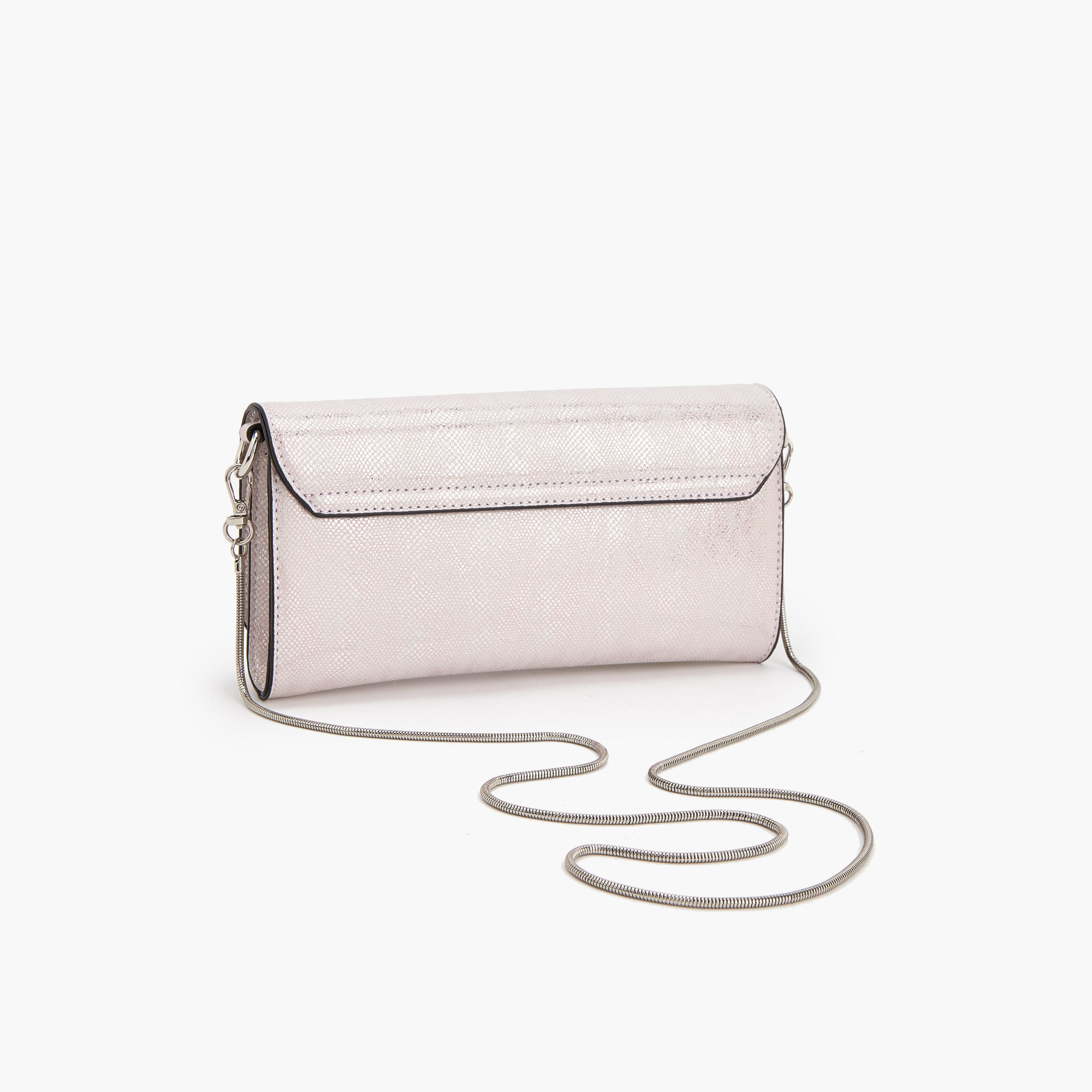 شنطة كروس بودي بارزة الملمس بحزام سلسلة قابل للفصل من سيليست-women-bagsandwallets-handbags-image-5